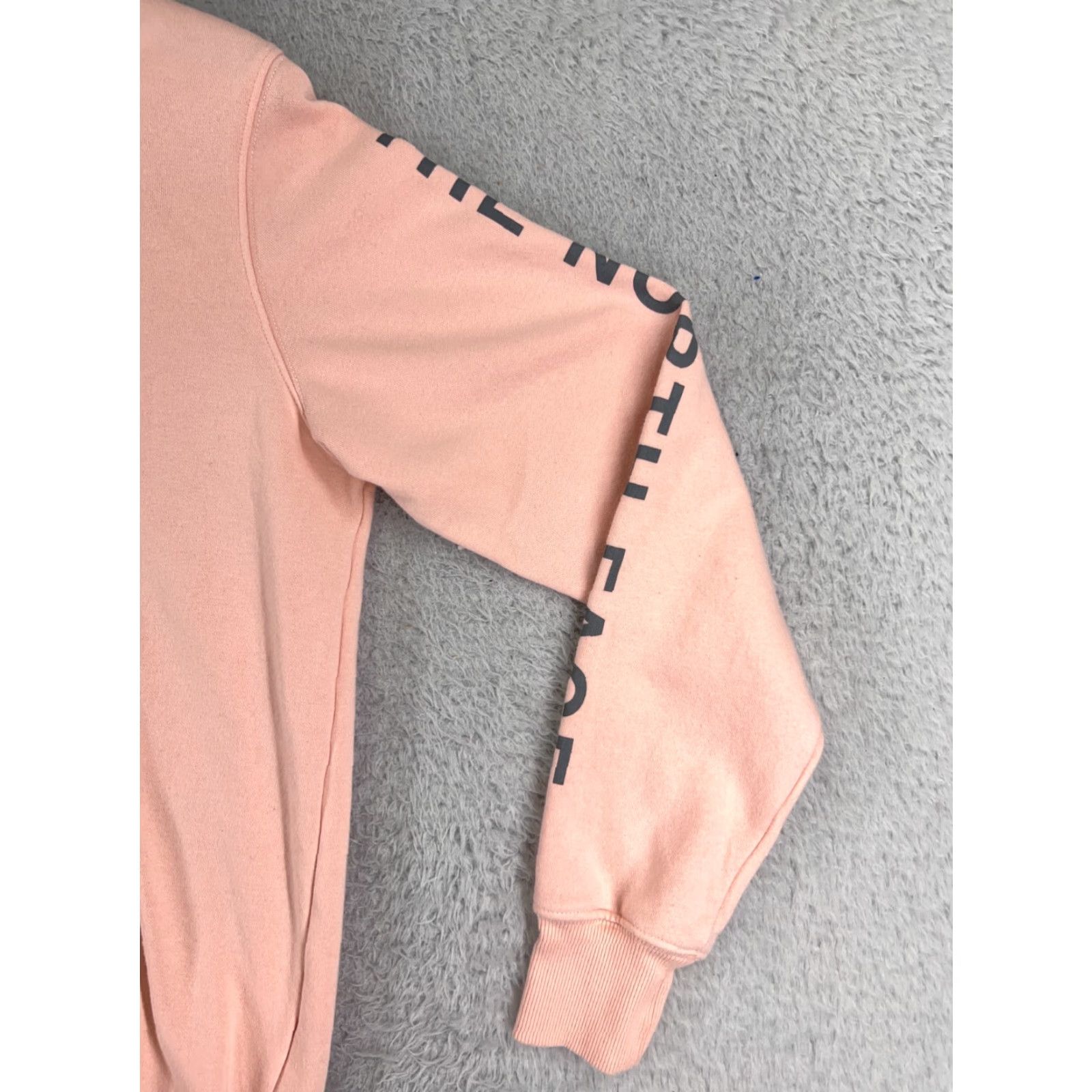 The North Face The North Face Hoodie Women's Small Pink Cotton Blend with Pockets Bear Logo Pullover Lightweight Sweatshirt - Womens S Pink Bear Pattern 90sInspired? Size S / US 4 / IT 40 - 5 Thumbnail