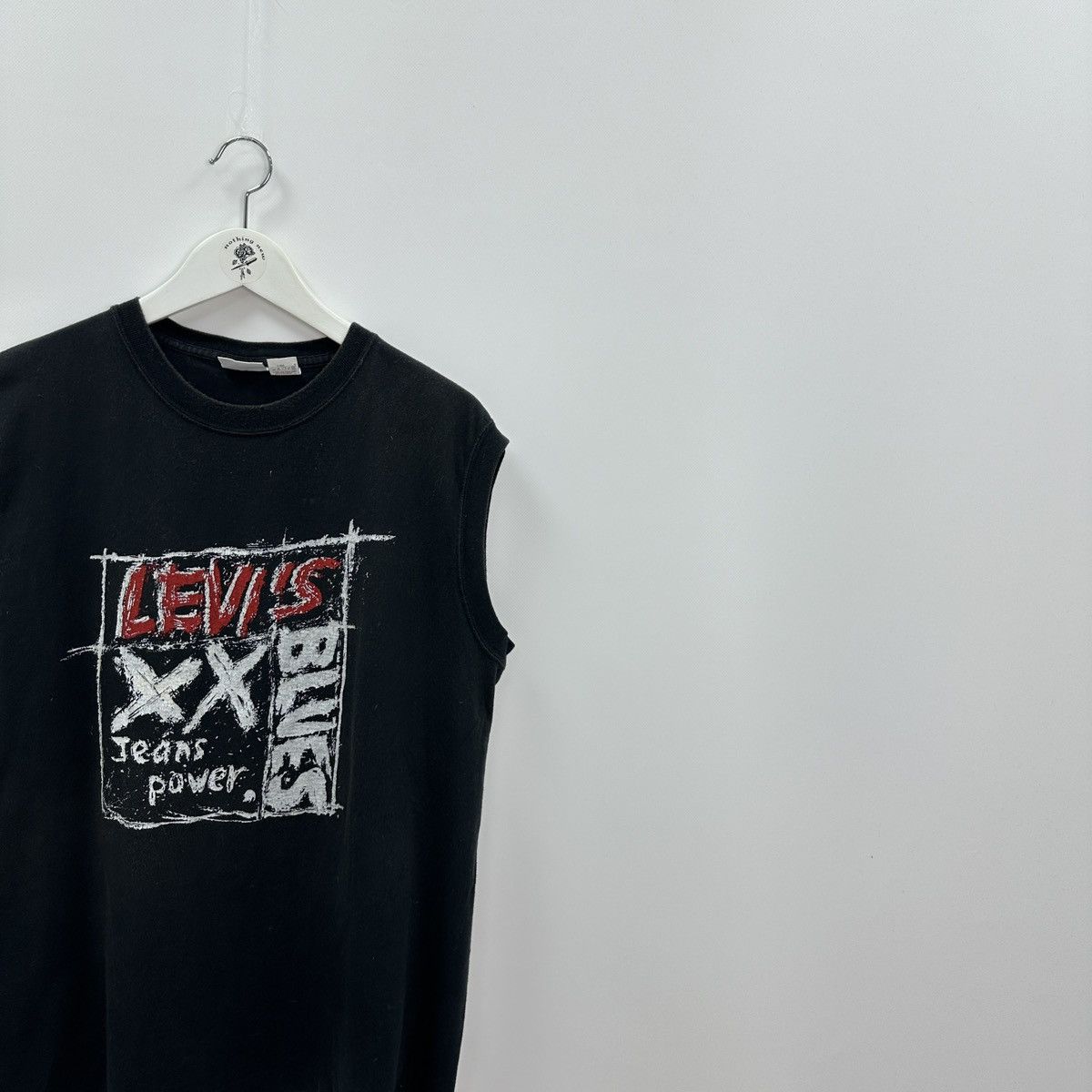 Levi's Vintage 90s Levis washed tank top XX Jeans Power Blues y2k Size US L / EU 52-54 / 3 - 2 Thumbnail