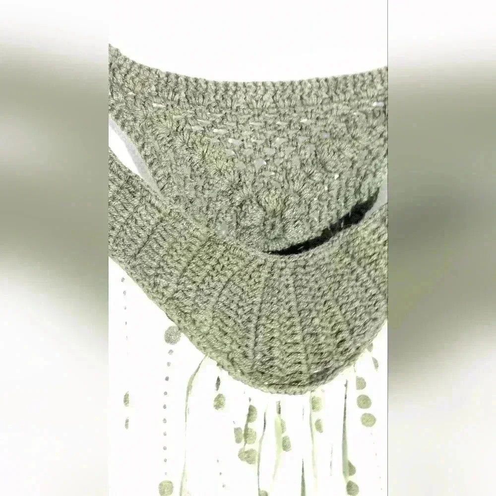 Other Yak N Yeti Crochet collar tank top Green sz S Size S / US 4 / IT 40 - 2 Thumbnail
