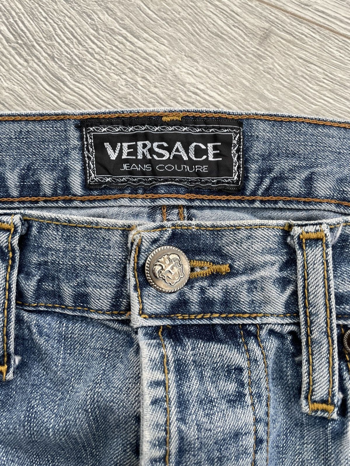 Designer × Versace Jeans Couture × Vintage Vintage Versace Archive Denim Jeans Blue Pants 90s 80s Size US 32 / EU 48 - 6 Thumbnail