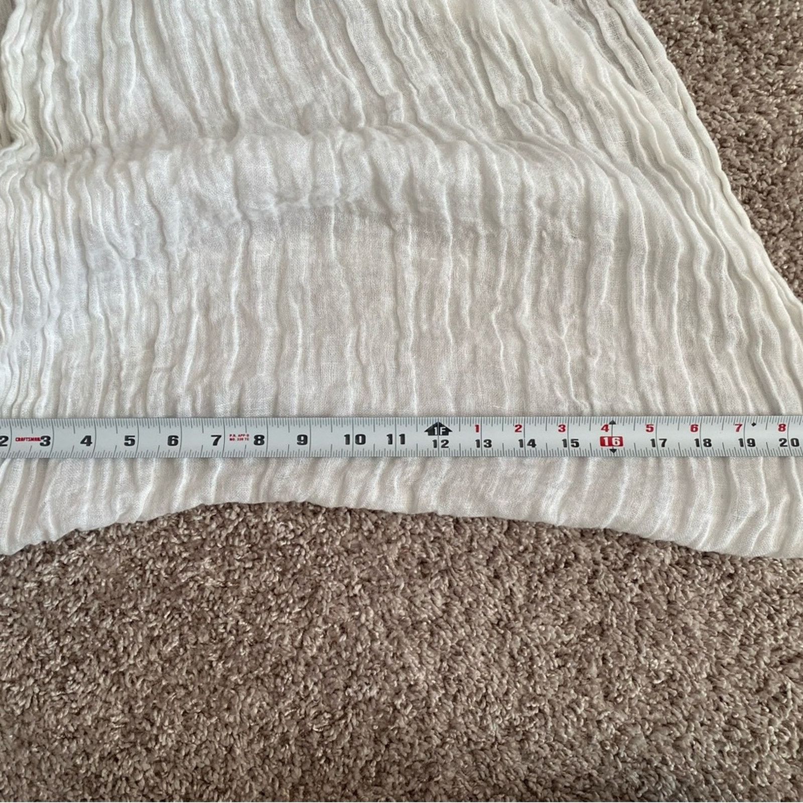 J.Crew Blue and White linen scarf by J. Crew Size ONE SIZE - 5 Thumbnail