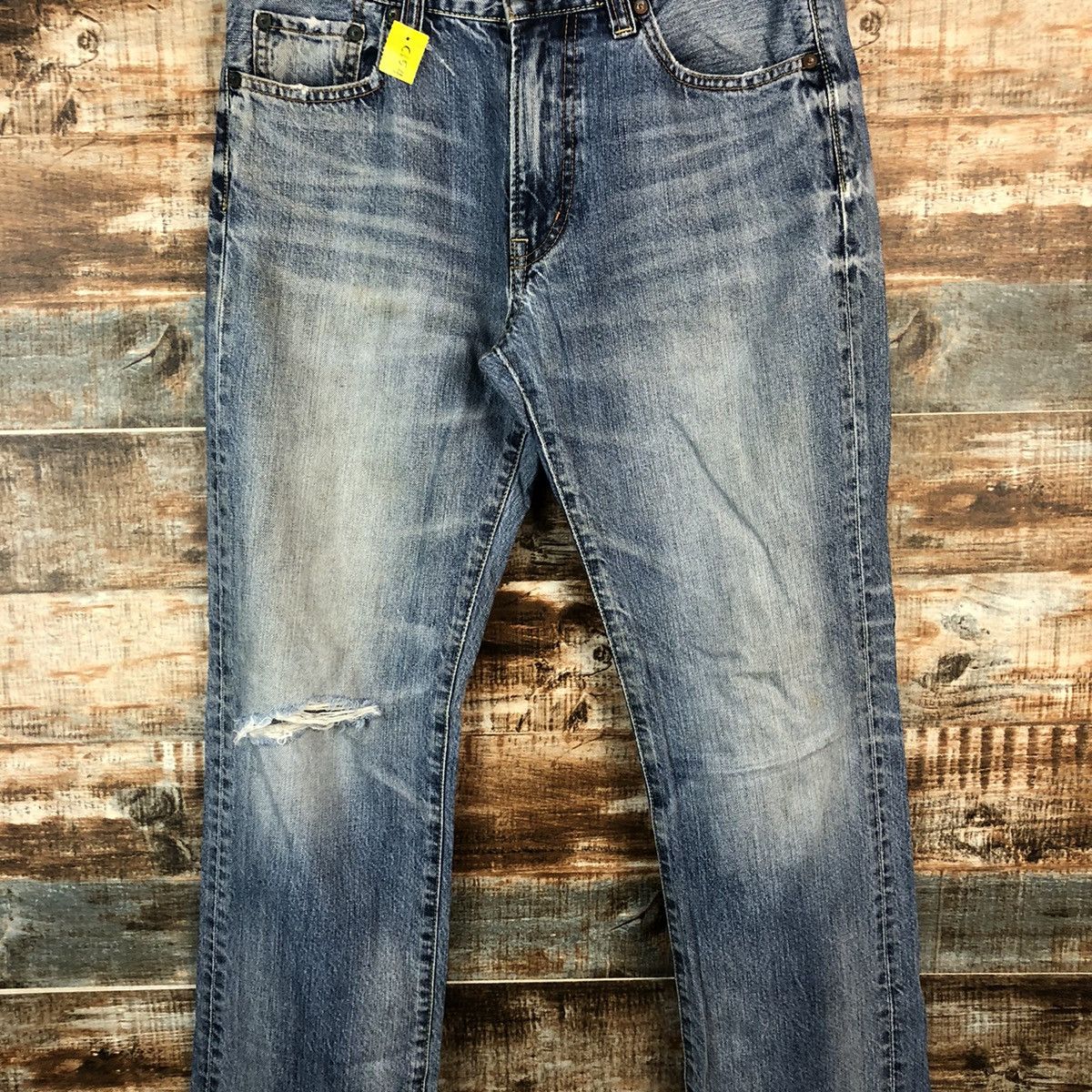 Uniqlo DL Uniqlo Jeans Blue Distressed Denim Pants #C154 Size US 31 - 5 Thumbnail