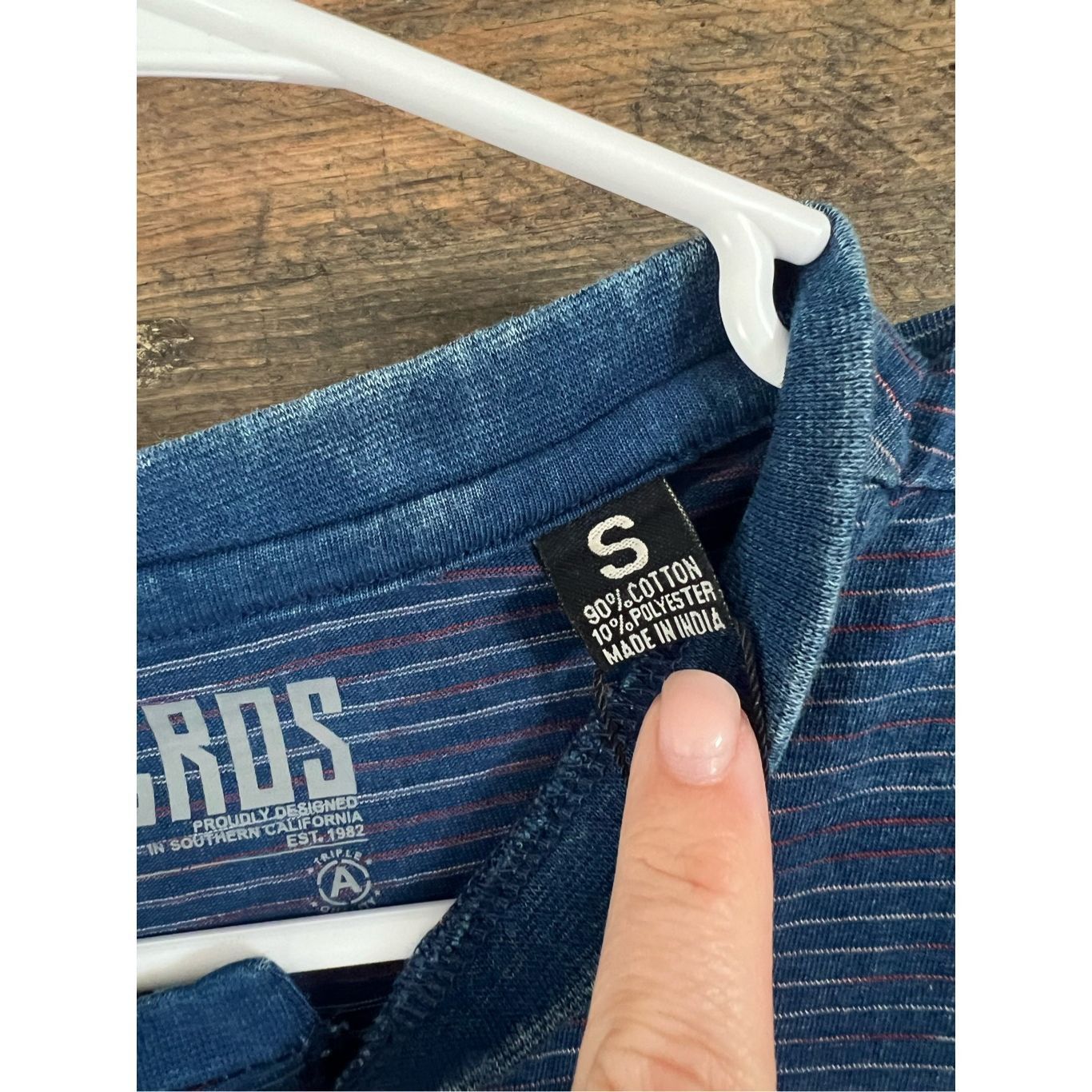 Other Micros NWT Henley T Shirt Men’s Indigo With Red And White St Size US S / EU 44-46 / 1 - 3 Thumbnail