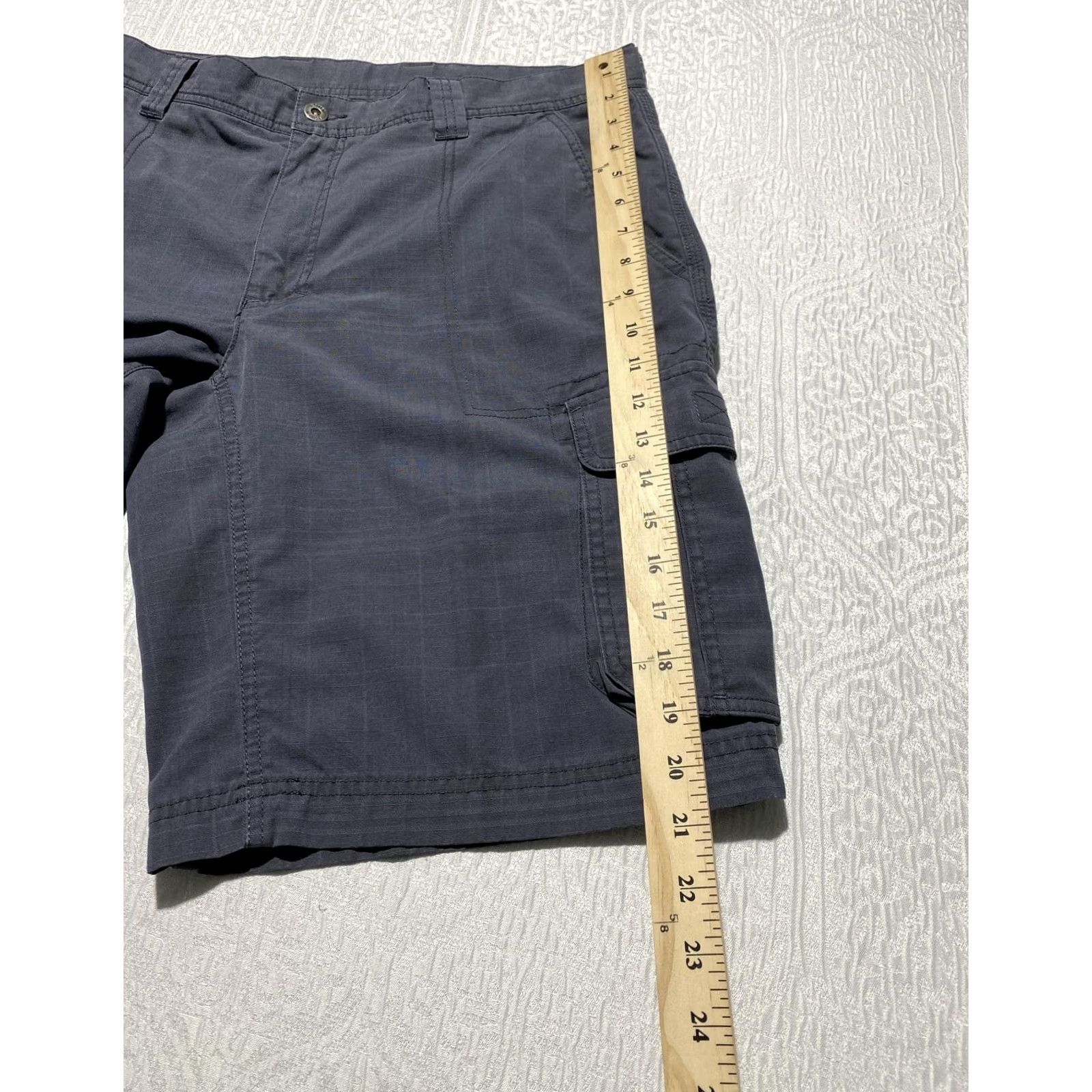 Vintage Köppen Mens 36 Gray Cargo Shorts Cotton Polyester Lightweight Pockets Travel Outdoor Casual Summer Size US 36 / EU 52 - 6 Thumbnail