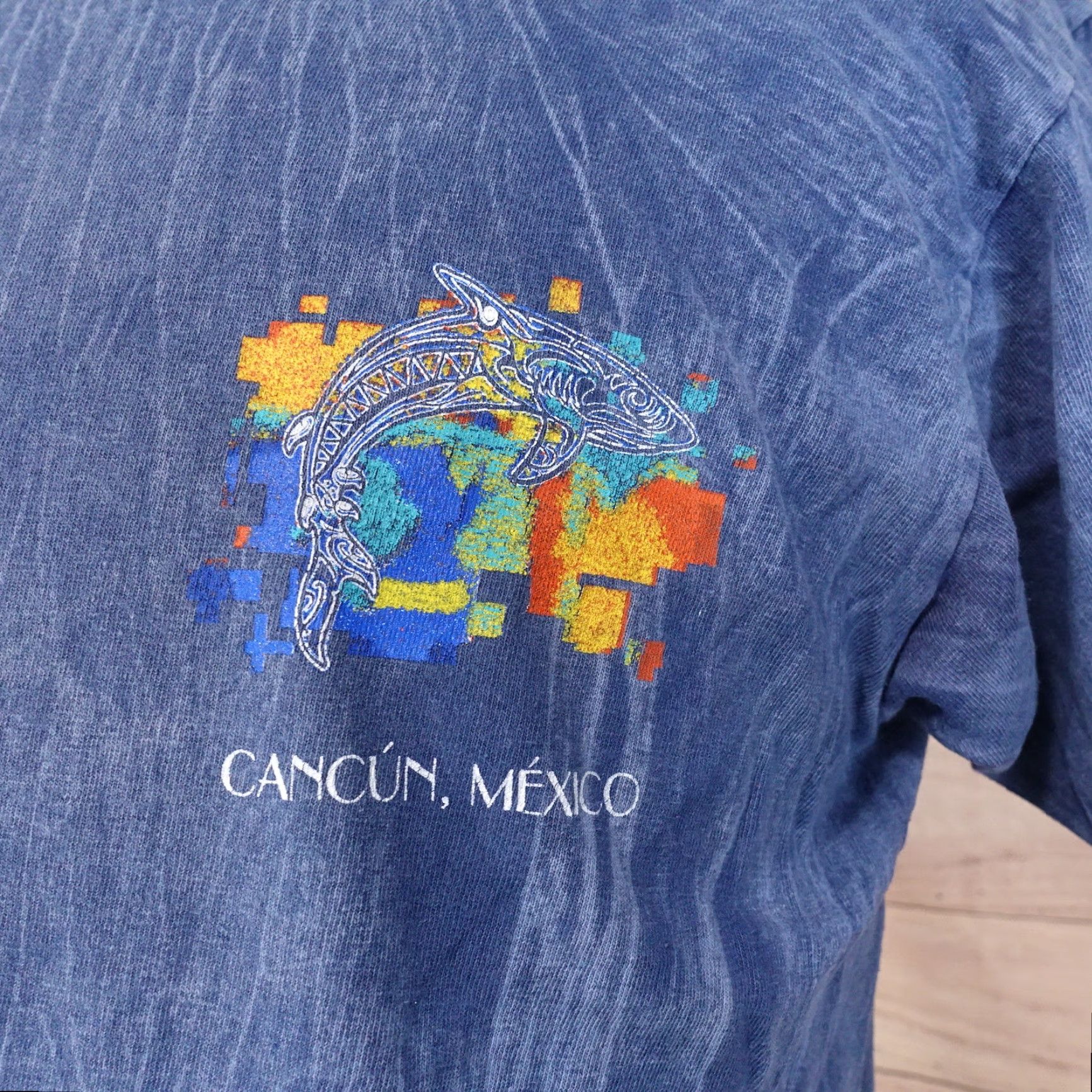 Vintage Vintage Yacht Club Cancun Mexico Yacht Blue Travel Tourist T-Shirt Adult Large Cotton Unisex 2000s Y2K Size US L / EU 52-54 / 3 - 6 Thumbnail