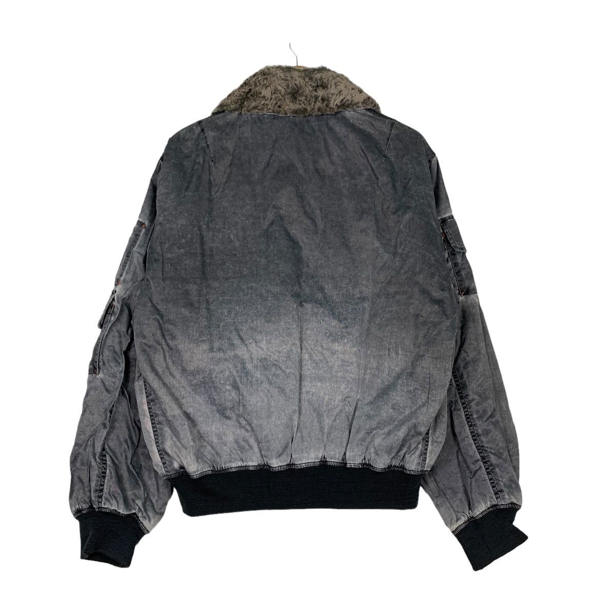 Vintage Be-J Snow Washed Fur Neck MA1 Flight Jacket #1057-C48 Size US L / EU 52-54 / 3 - 7 Thumbnail