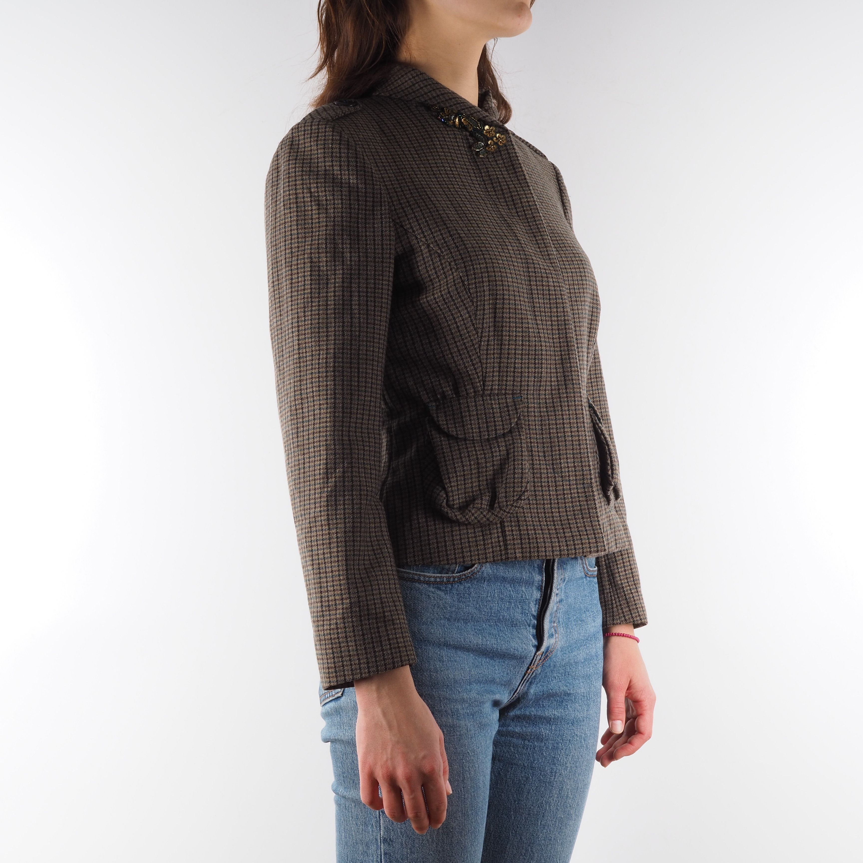 DOROTHEE SCHUMACHER Dorothee Schumacher Beige Brown Tweed Jacket Coat Blazer Size M / US 6-8 / IT 42-44 - 3 Thumbnail