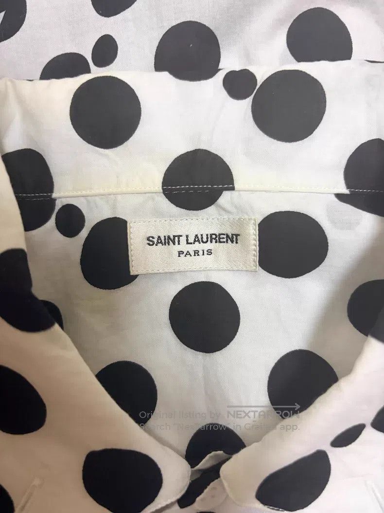 Saint Laurent Paris Saint Laurent Paris Size 39 Black and White Short Sleeve S Size US S / EU 44-46 / 1 - 4 Thumbnail
