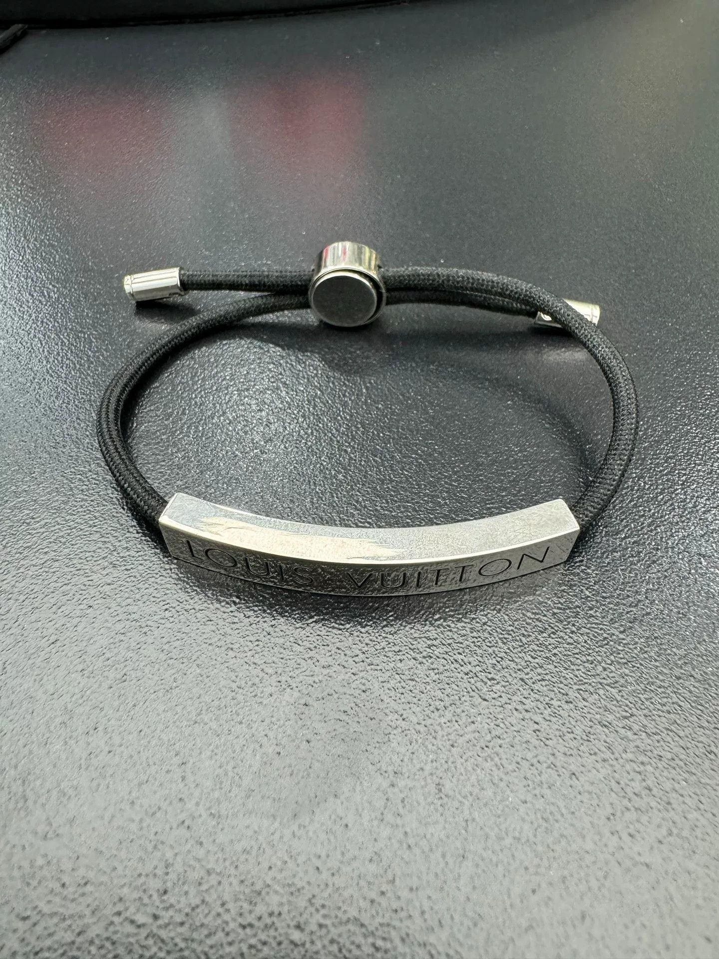 Louis Vuitton LV Space Black Silver Adjustable Bracelet Size ONE SIZE - 1 Thumbnail
