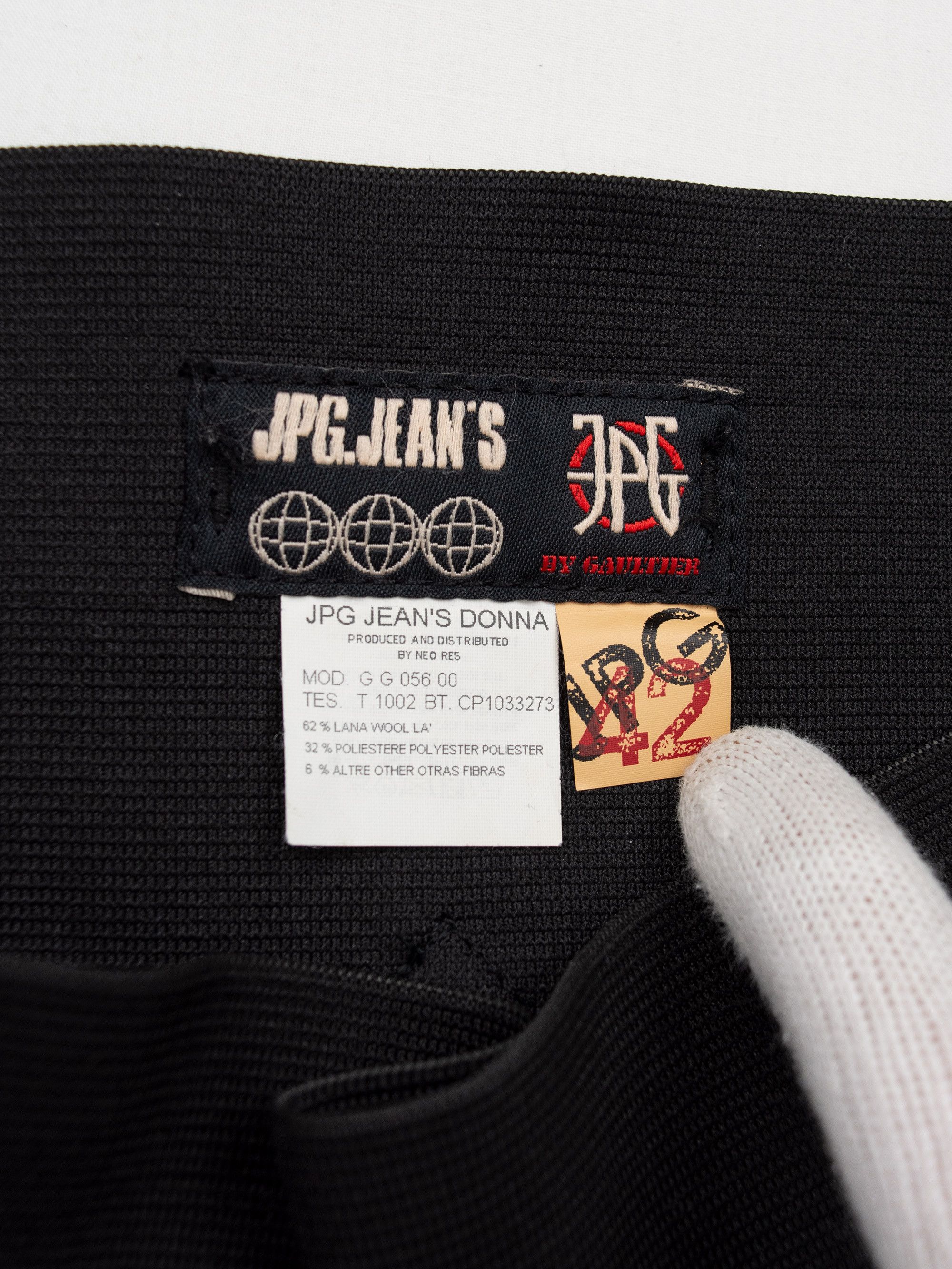 Jean Paul Gaultier JPG.Jean's - (vintage) - pinstriped wool skirt - size 42 Size 28" / US 6 / IT 42 - 7 Thumbnail