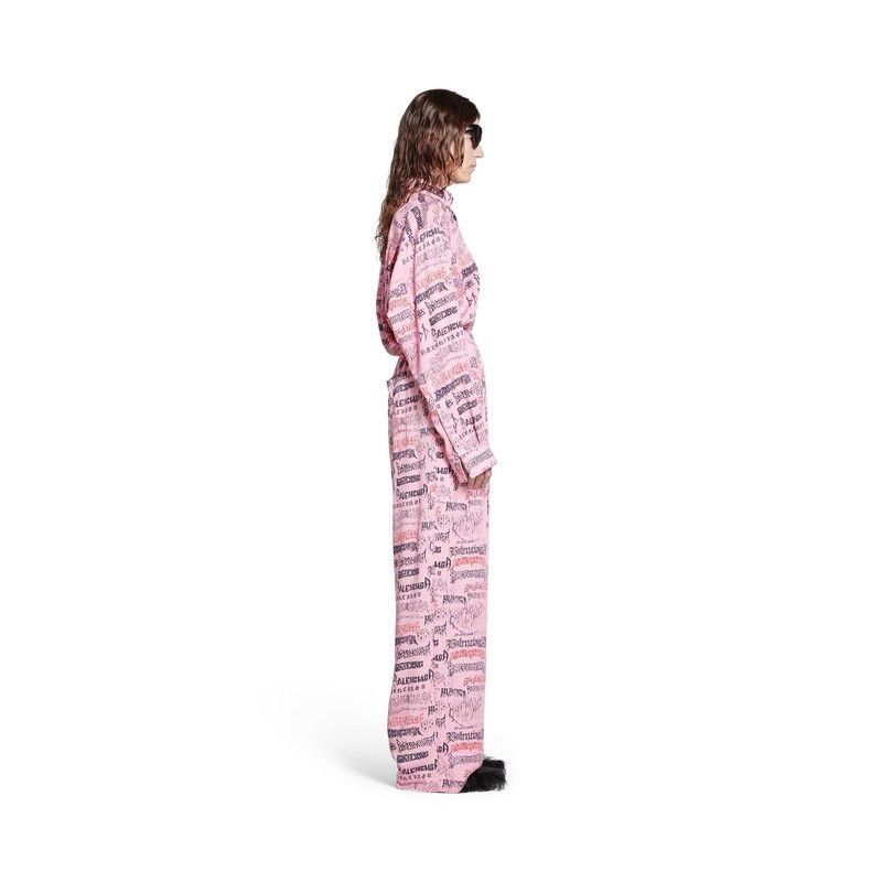 Balenciaga o1tr1nto0725 DIY Metal Allover Pyjama Pants in Pink Size US 30 / EU 46 - 2 Thumbnail