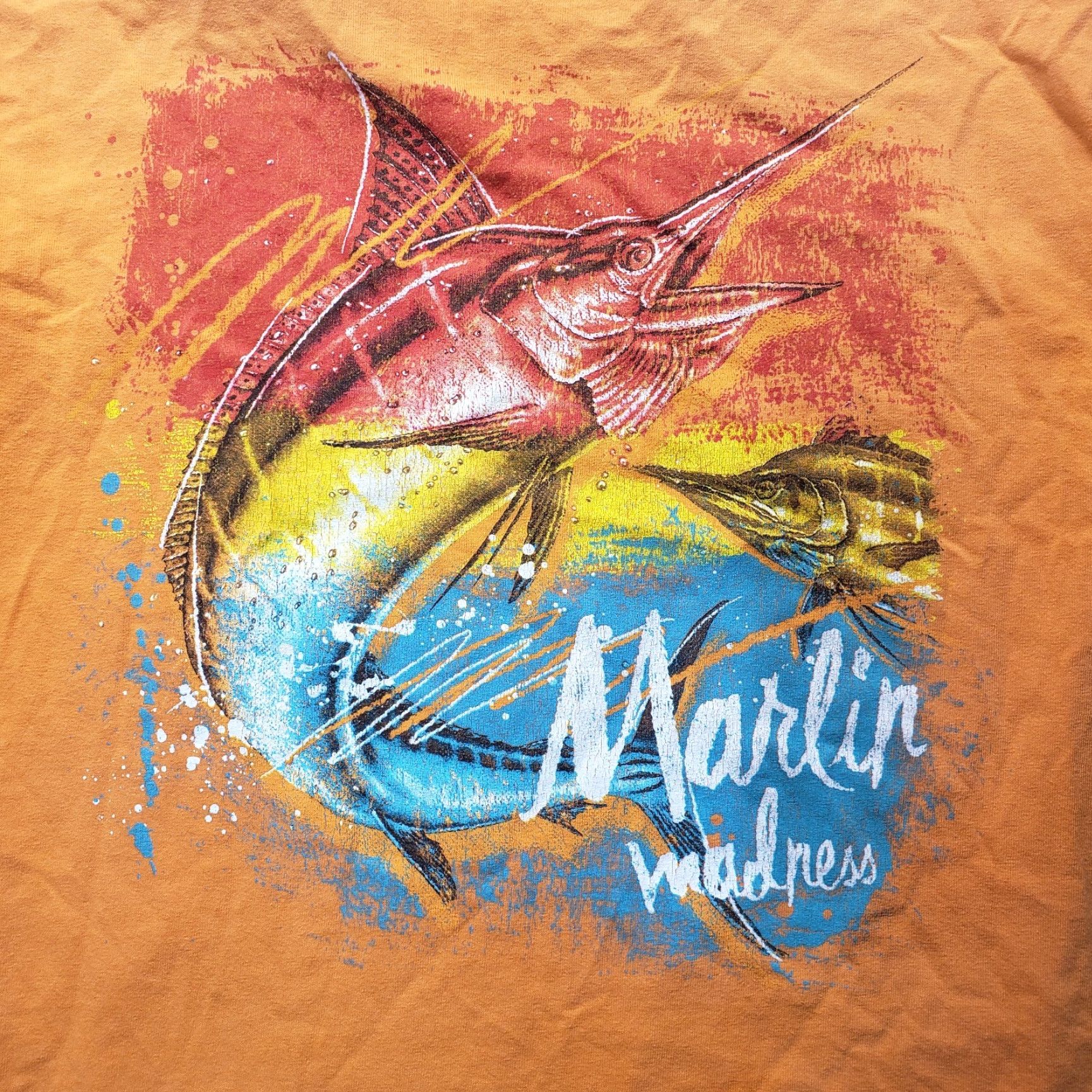 Logo 7 Marlin Madness Orange T-Shirt Logo Short Sleeve Adult Men's L Large Shirt Mens Orange Logo Short Sleeve Marlin Madness Size US L / EU 52-54 / 3 - 2 Thumbnail
