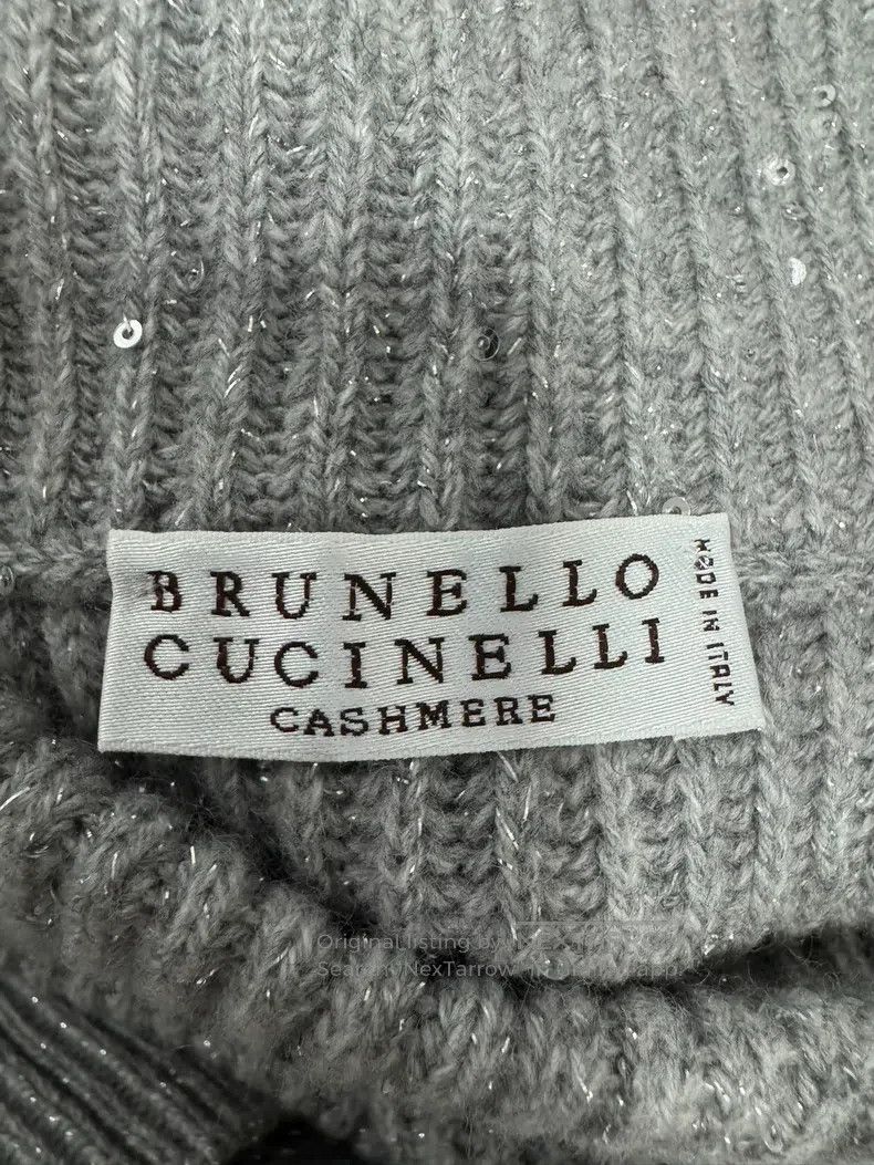 Brunello Cucinelli Brunello Cucinelli Gray Sequin Sweater Size S / US 4 / IT 40 - 5 Thumbnail