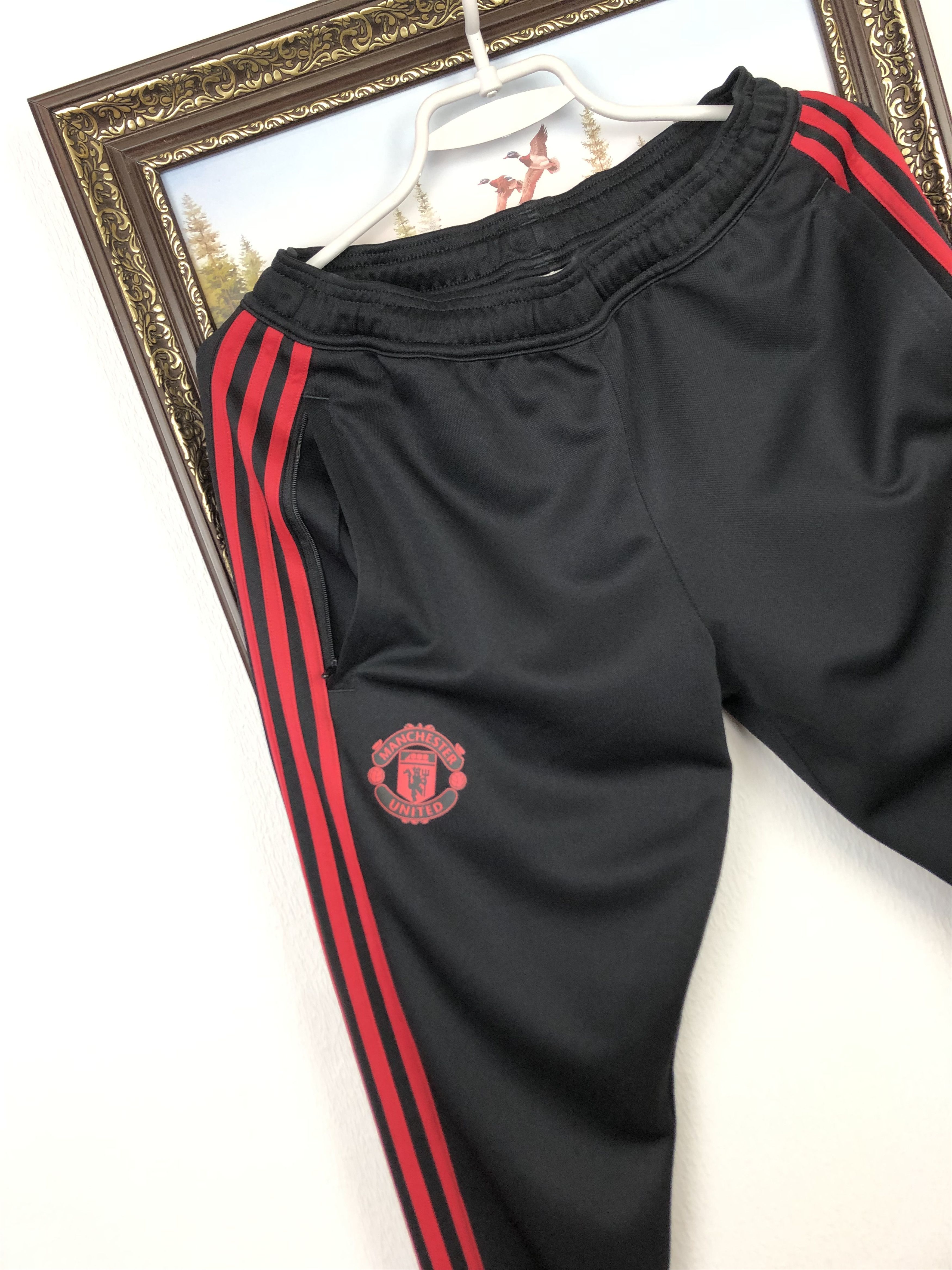 Adidas Adidas Manchester United Football Pants Soccer Slim S Size US 30 / EU 46 - 3 Thumbnail