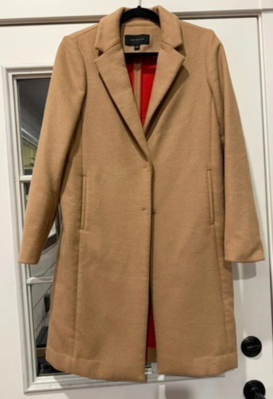 Ann Taylor NWOT Neutral Camel - Ann Taylor Signature Wool Blend Coat Size S / US 4 / IT 40 - 1 Thumbnail