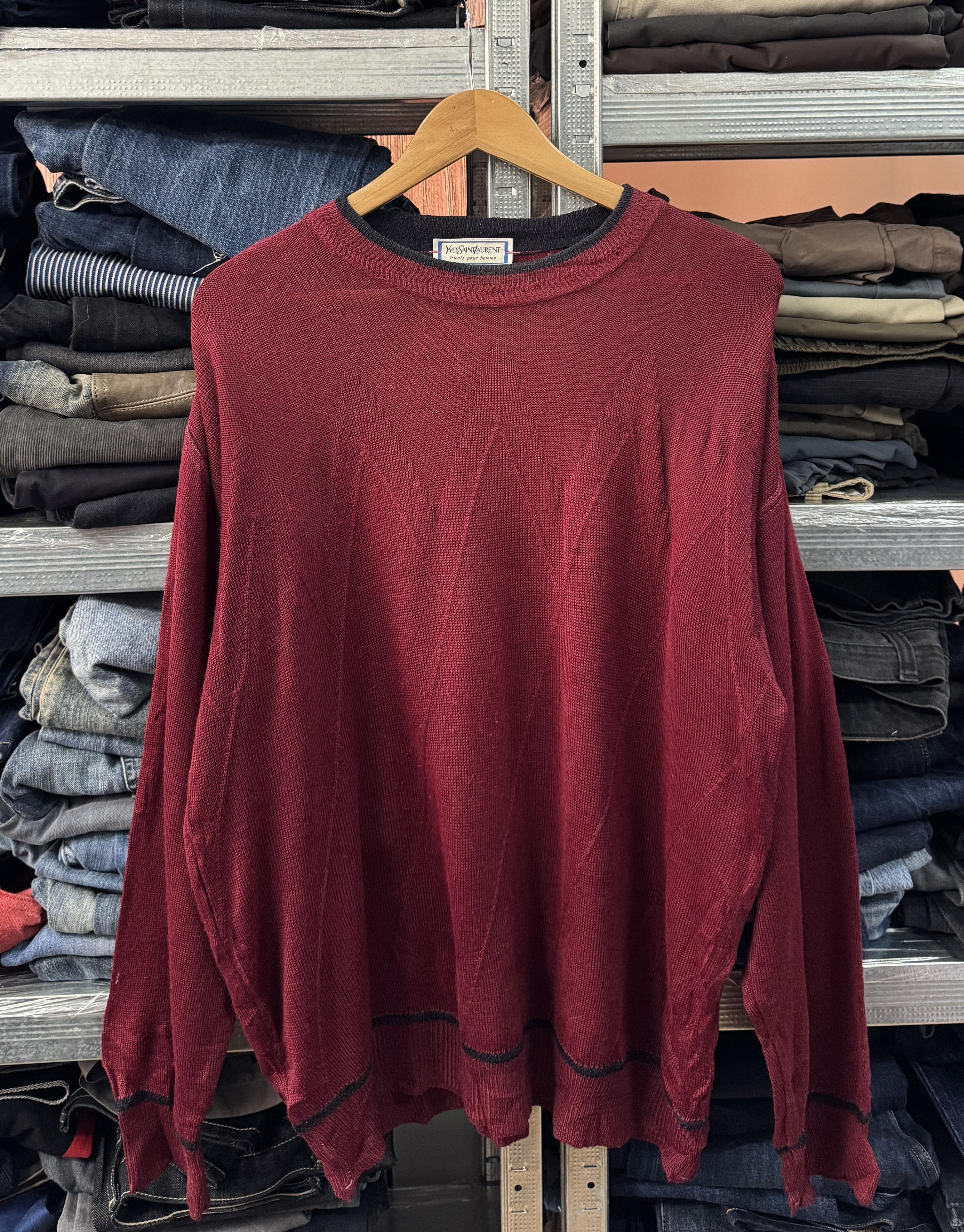 Yves Saint Laurent Vintage YVES SAINT LAURENT Sweater Size 54 Size US L / EU 52-54 / 3 - 1 Thumbnail