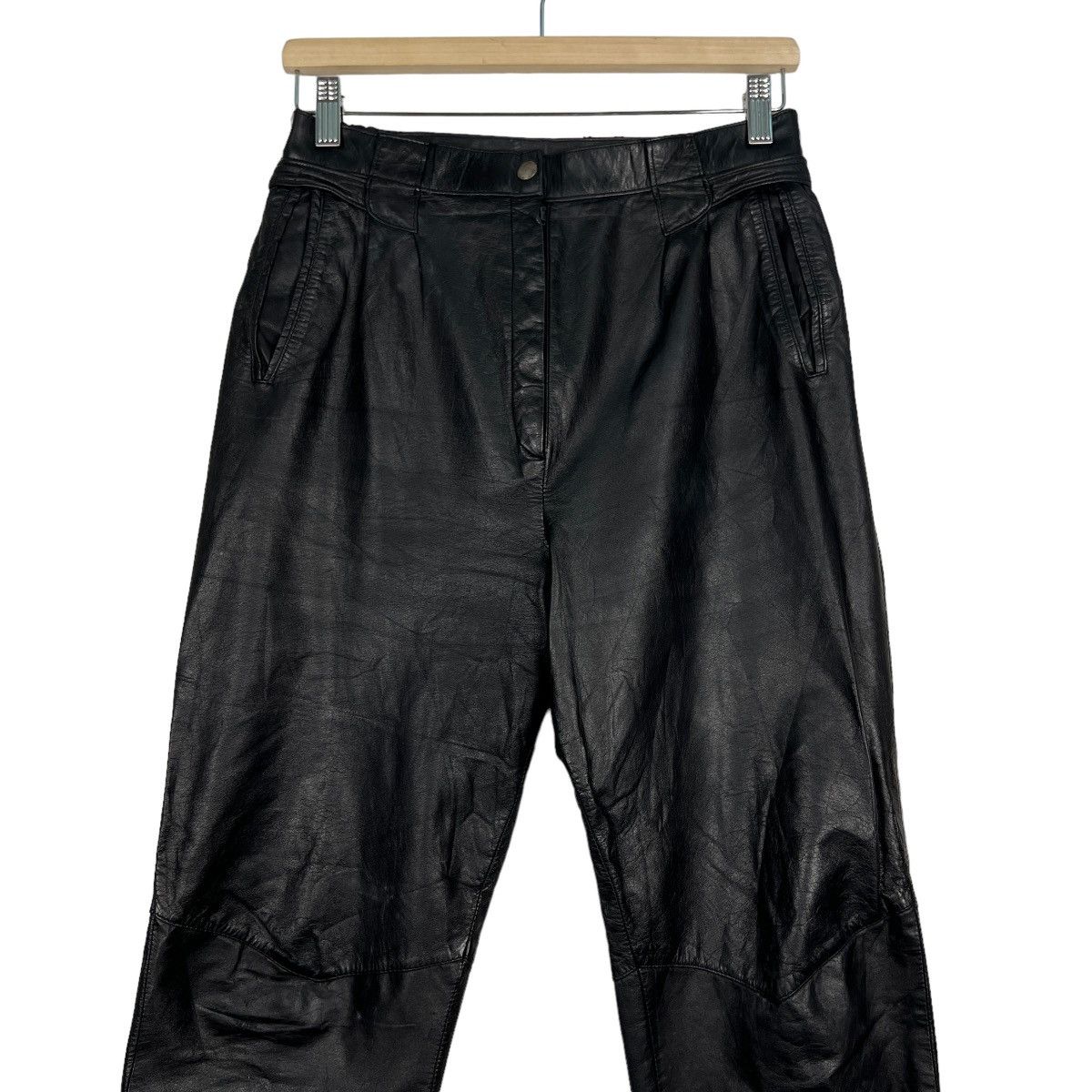 Genuine Leather 🔥 VINTAGE WEST PAC TROUSER LEATHER PANTS Size US 30 / EU 46 - 3 Thumbnail