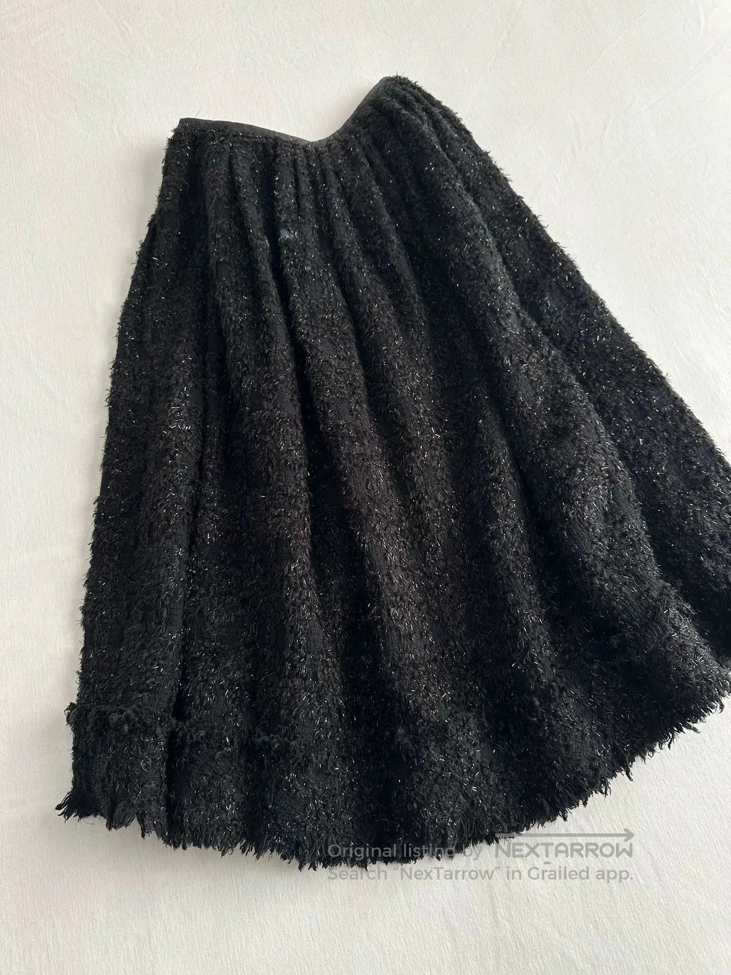 Junya Watanabe elegant black fringe skirt by Junya Watanabe. Size US 32 / EU 48 - 2 Thumbnail