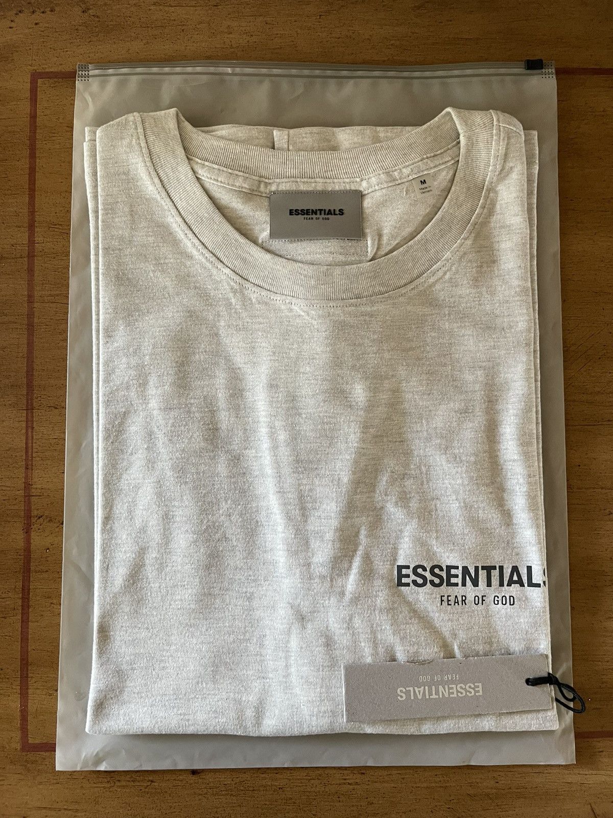 Fear Of God Essentials T-Shirt Light Heather Oatmeal SS21