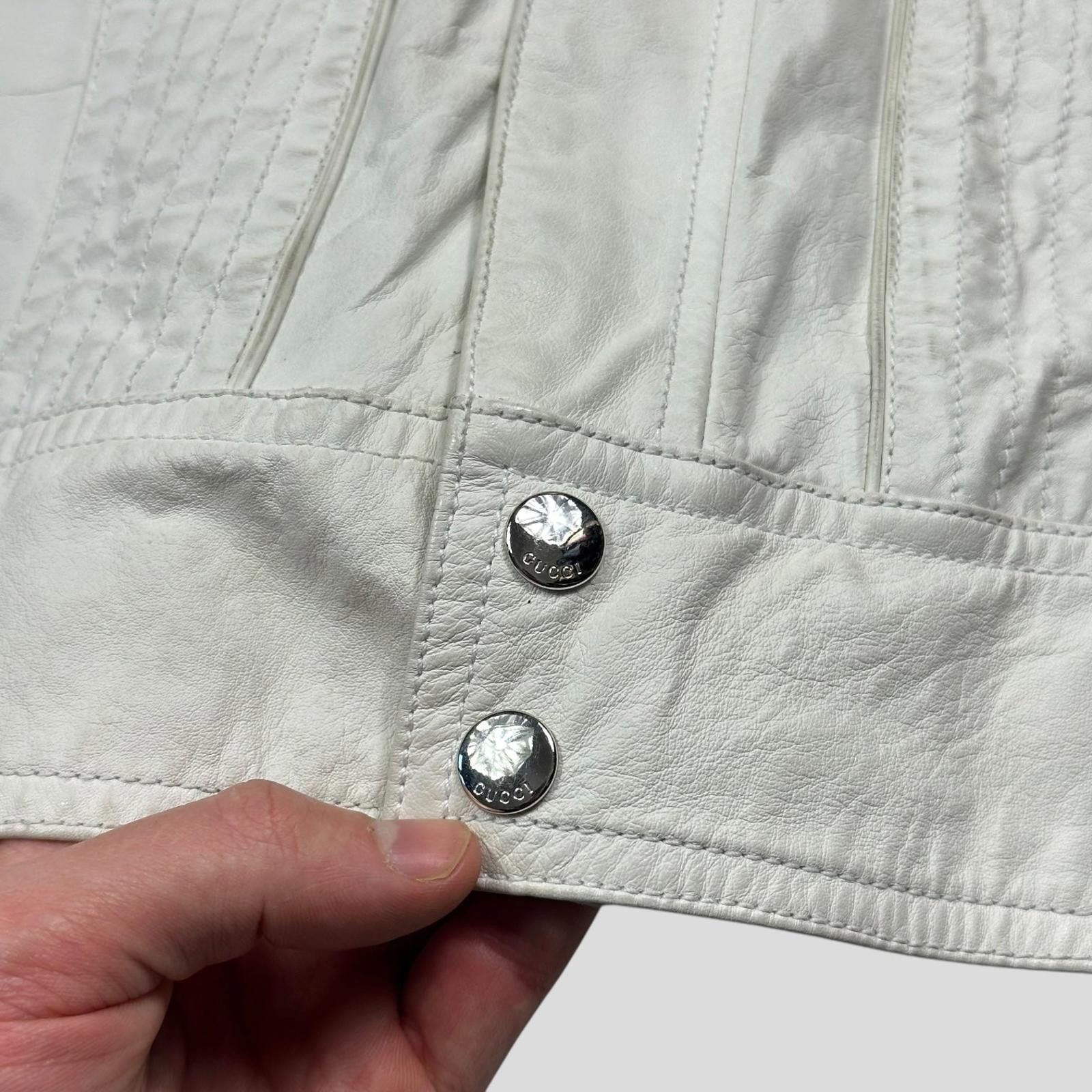 Gucci Gucci 2010 Nappa Leather Café Racer Perforate Biker Jacket L Size US L / EU 52-54 / 3 - 8 Thumbnail