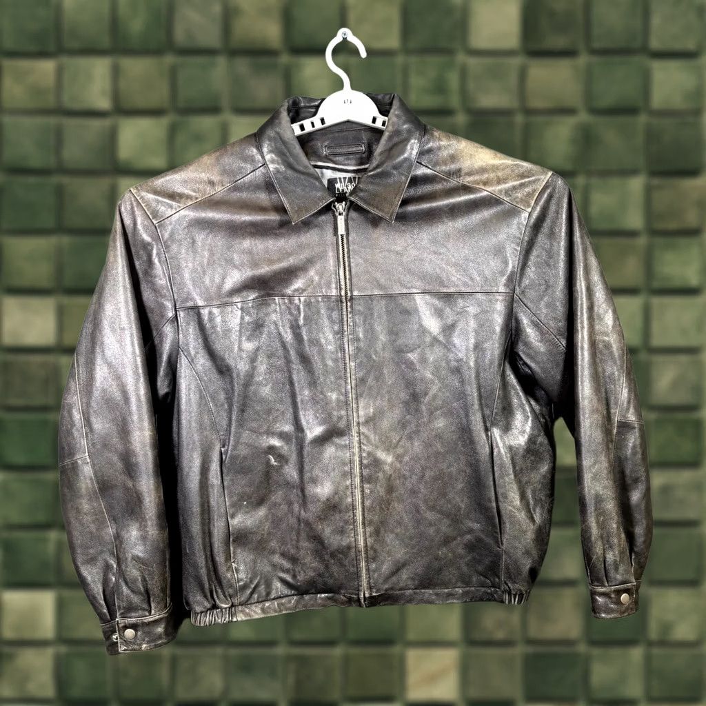 Vintage Wilsons Leather Jacket Mens XL Black Lined Full Zip Grunge Punk Motorcycle Biker Size US XL / EU 56 / 4 - 1 Thumbnail