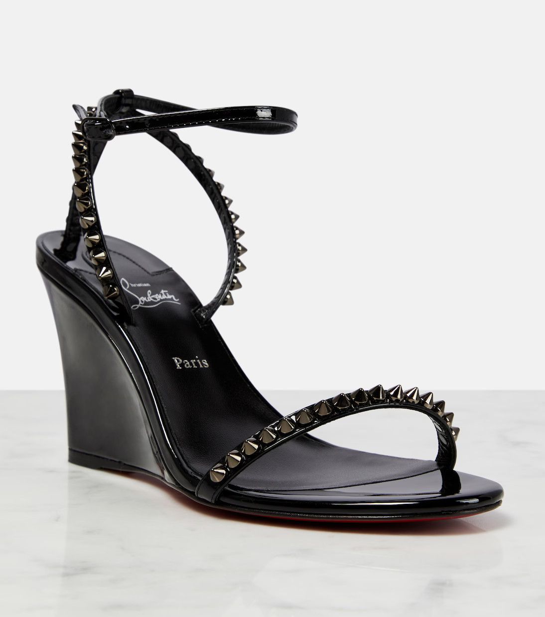 Christian Louboutin o1s1wg110924 So Me Wedge Heeled in Black Size US 10 / IT 40 - 1 Thumbnail