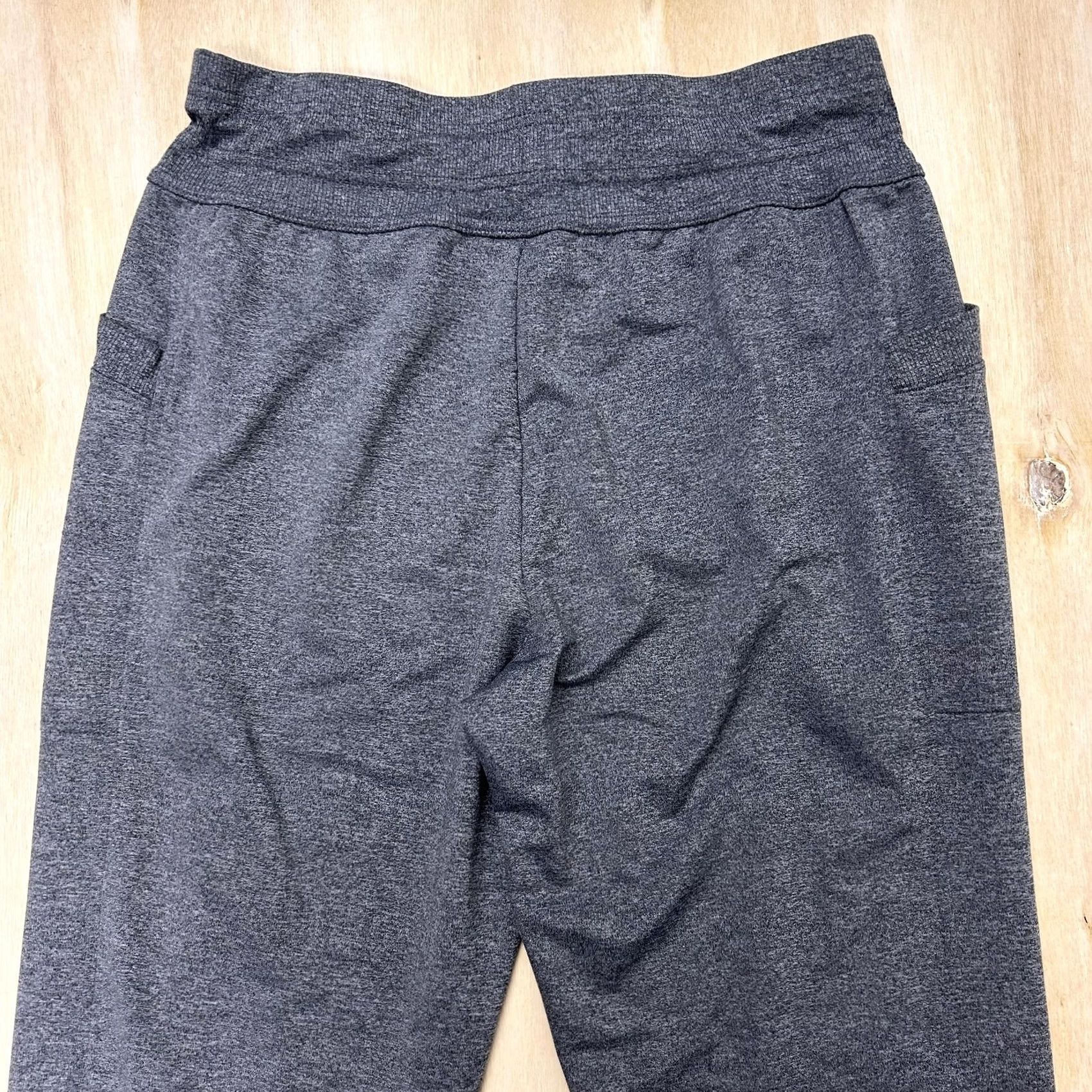 Vintage 32 Degrees Heat Mens Small Gray Knit Joggers Elastic Waist Pockets Sweatpants Knit Pants Casual Activewear Winter Tapered Ribbed Cuffs Size US 29 - 3 Thumbnail