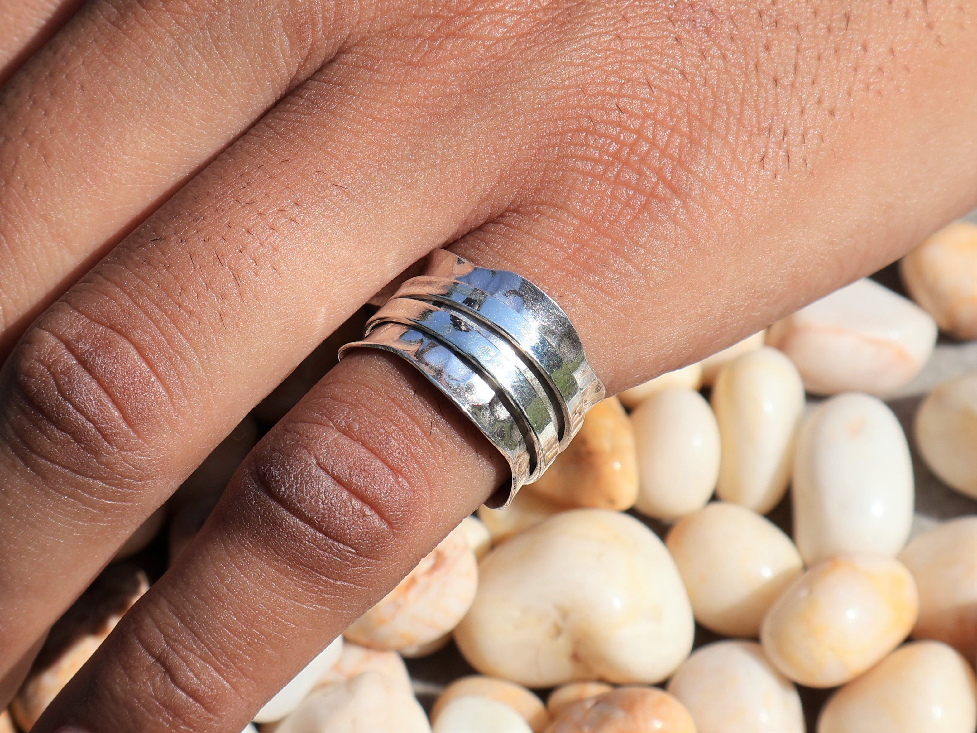 Handmade Spinner Band Ring, Handmade Ring, Sterling Silver Jewelry, Size ONE SIZE - 7 Thumbnail