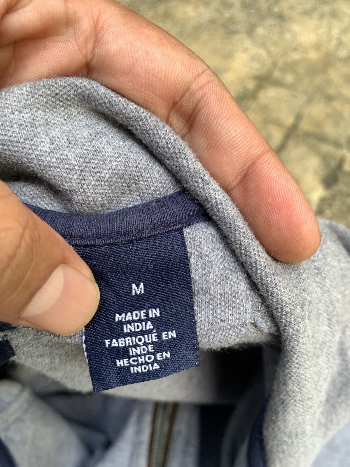 Chaps by Ralph Lauren Grey Iconic Small Logo Halfzip Shirt