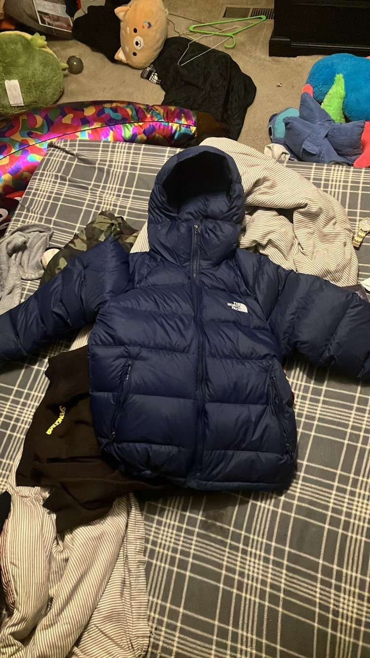 image of The North Face Navy Puffer Jacket - Size M, Men's