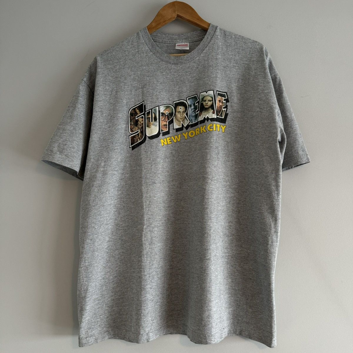 image of 2001 Supreme Postcard Tee in Grey, Men's (Size XL)