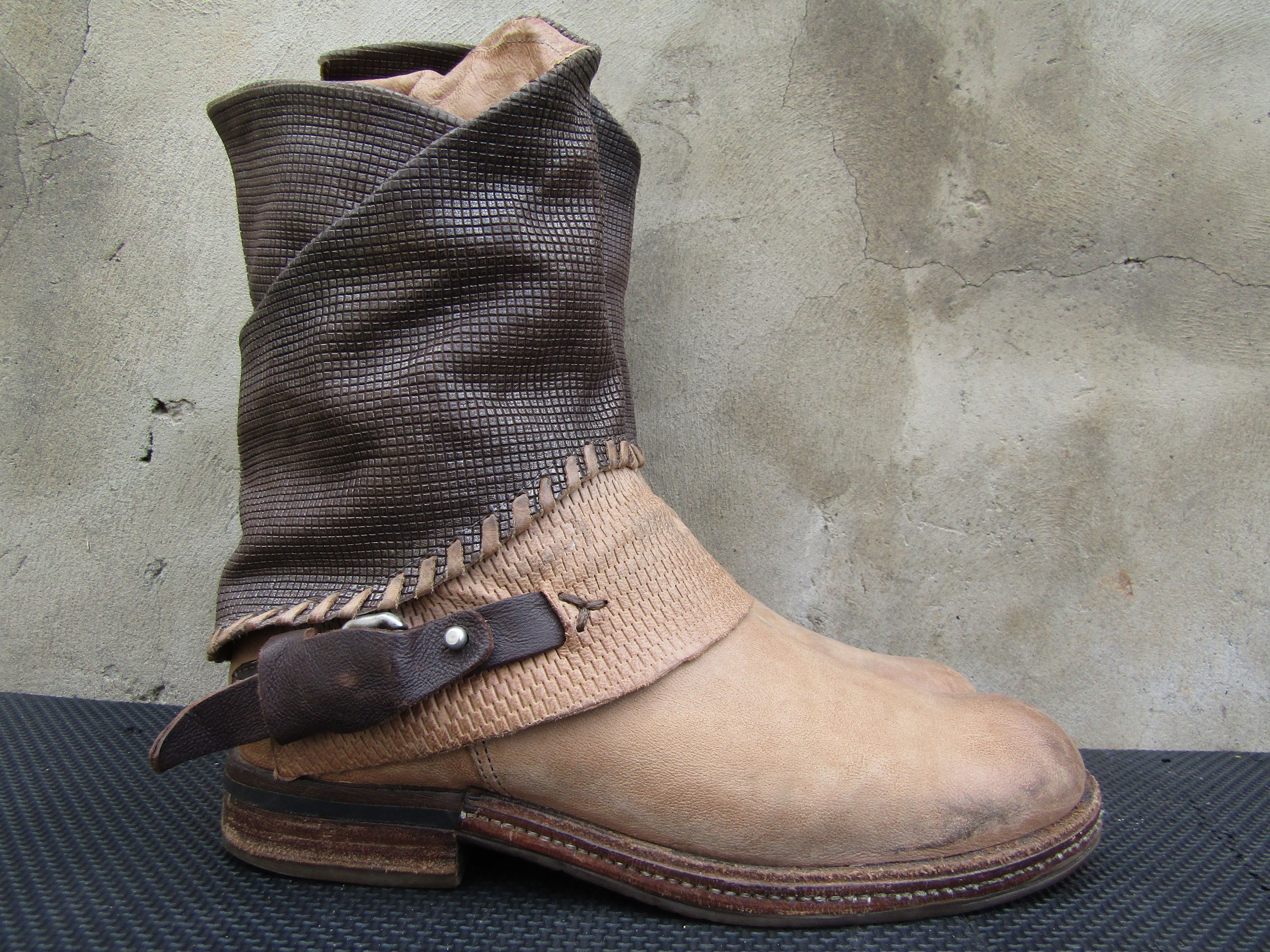A.S.98 A.S.98 Airstep Rock Leather Zip Biker brown Punk Size US 9 / IT 39 - 4 Thumbnail