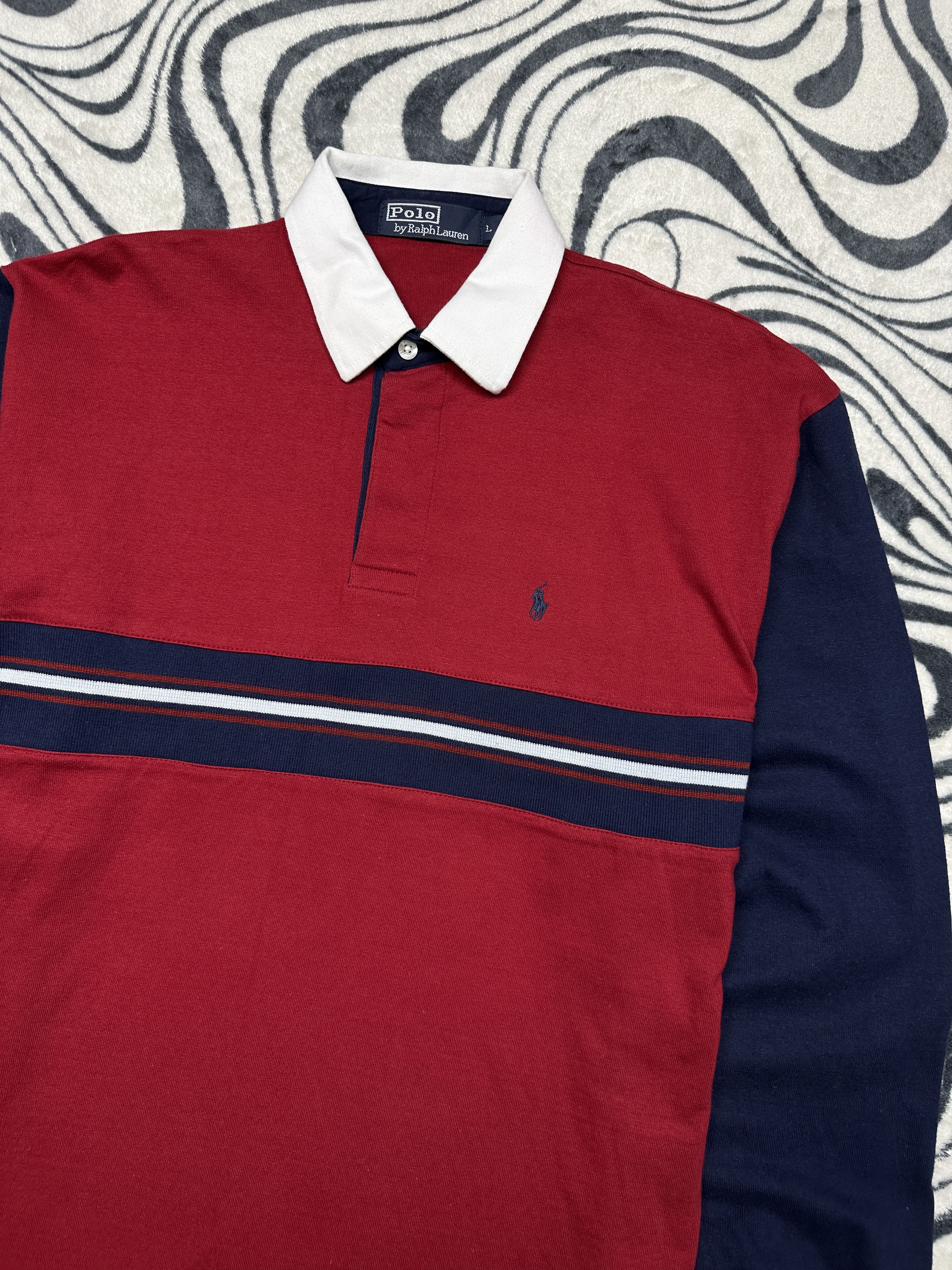 Polo Ralph Lauren Polo Ralph Lauren Vintage Mens Rugby Polo Shirt Size US XL / EU 56 / 4 - 2 Thumbnail