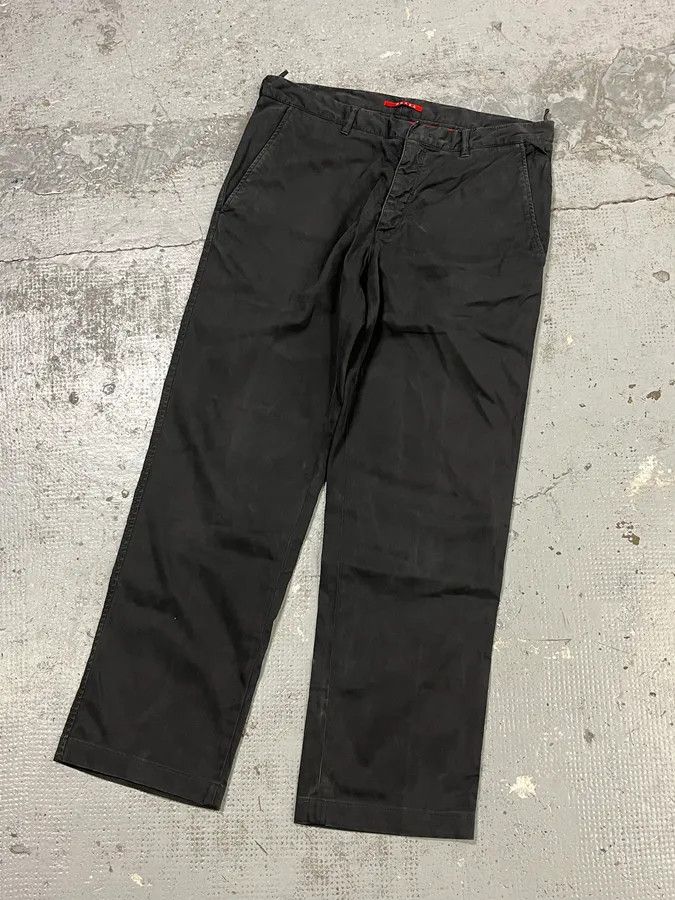 Prada 2000s Prada Cozy Faded Dark Straight Pants Size US 33 - 5 Thumbnail