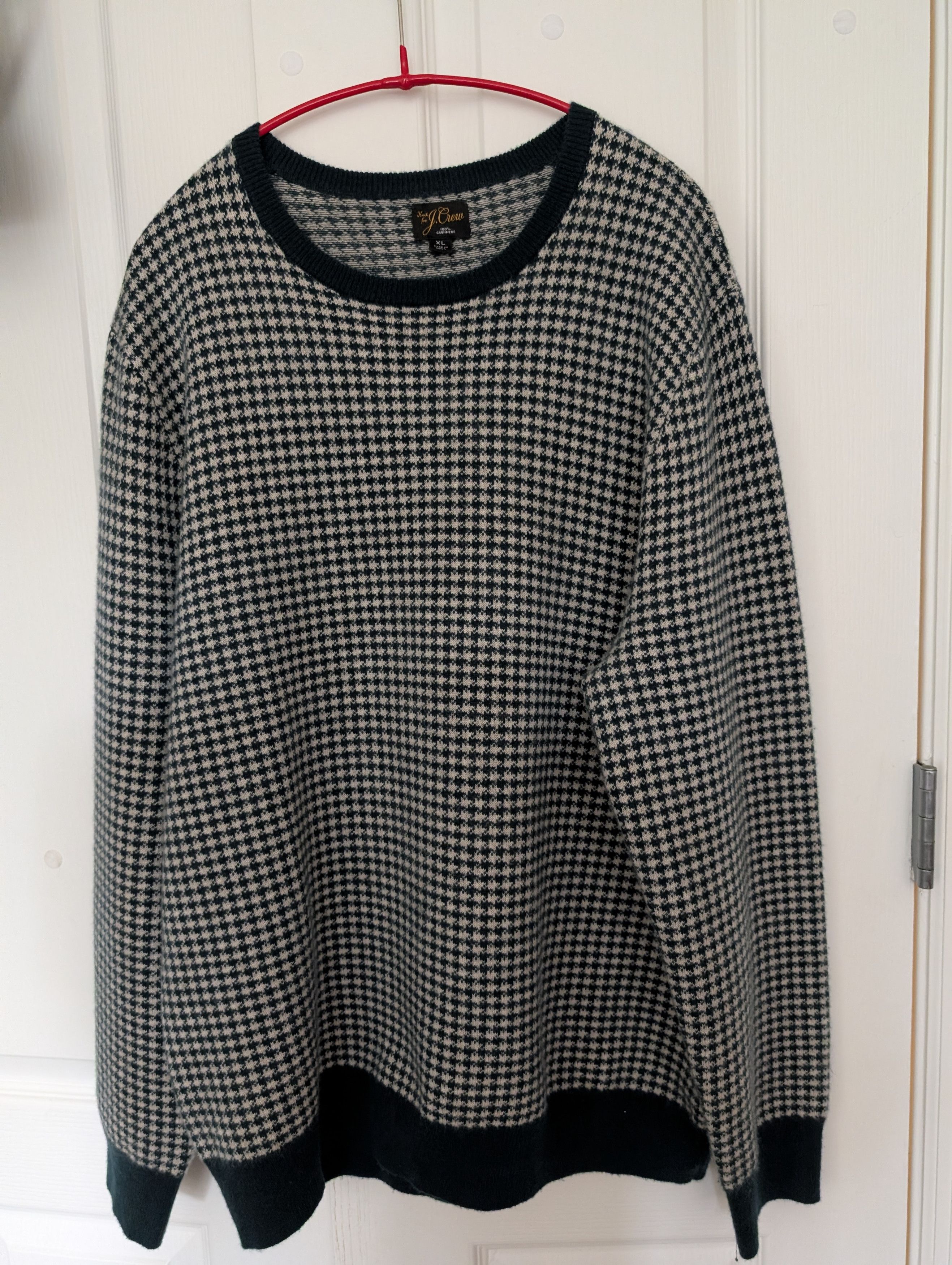 J.Crew J Crew Houndstooth Cashmere Sweater Jumper Size US XL / EU 56 / 4 - 1 Thumbnail