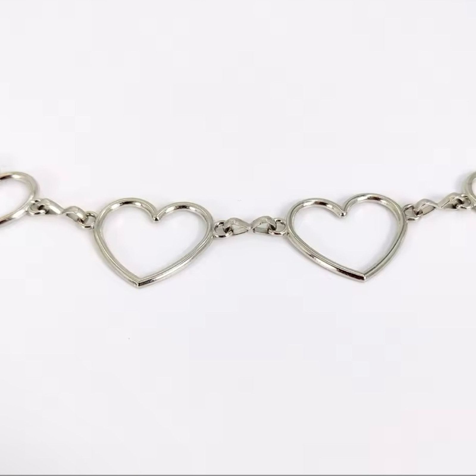 Other Silver Heart Chain Waist Belt Women’s Heart Belt Size ONE SIZE - 3 Thumbnail