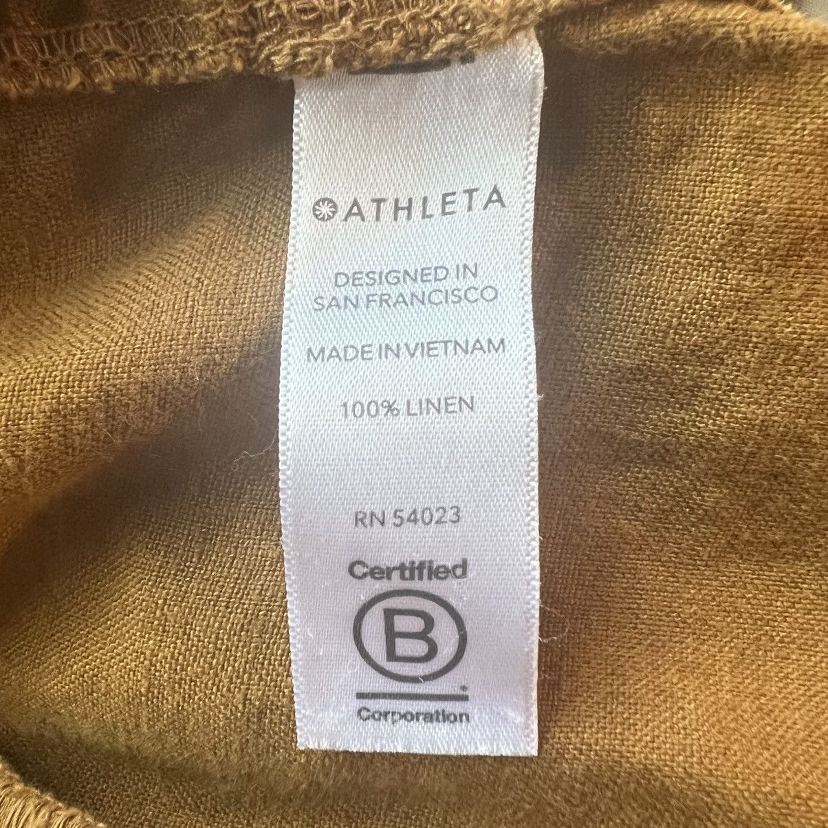Athleta Athleta Cabo Linen 4" Shorts Golden Amber Drawstring Size 16 Size 38" / US 16 / IT 52 - 4 Thumbnail