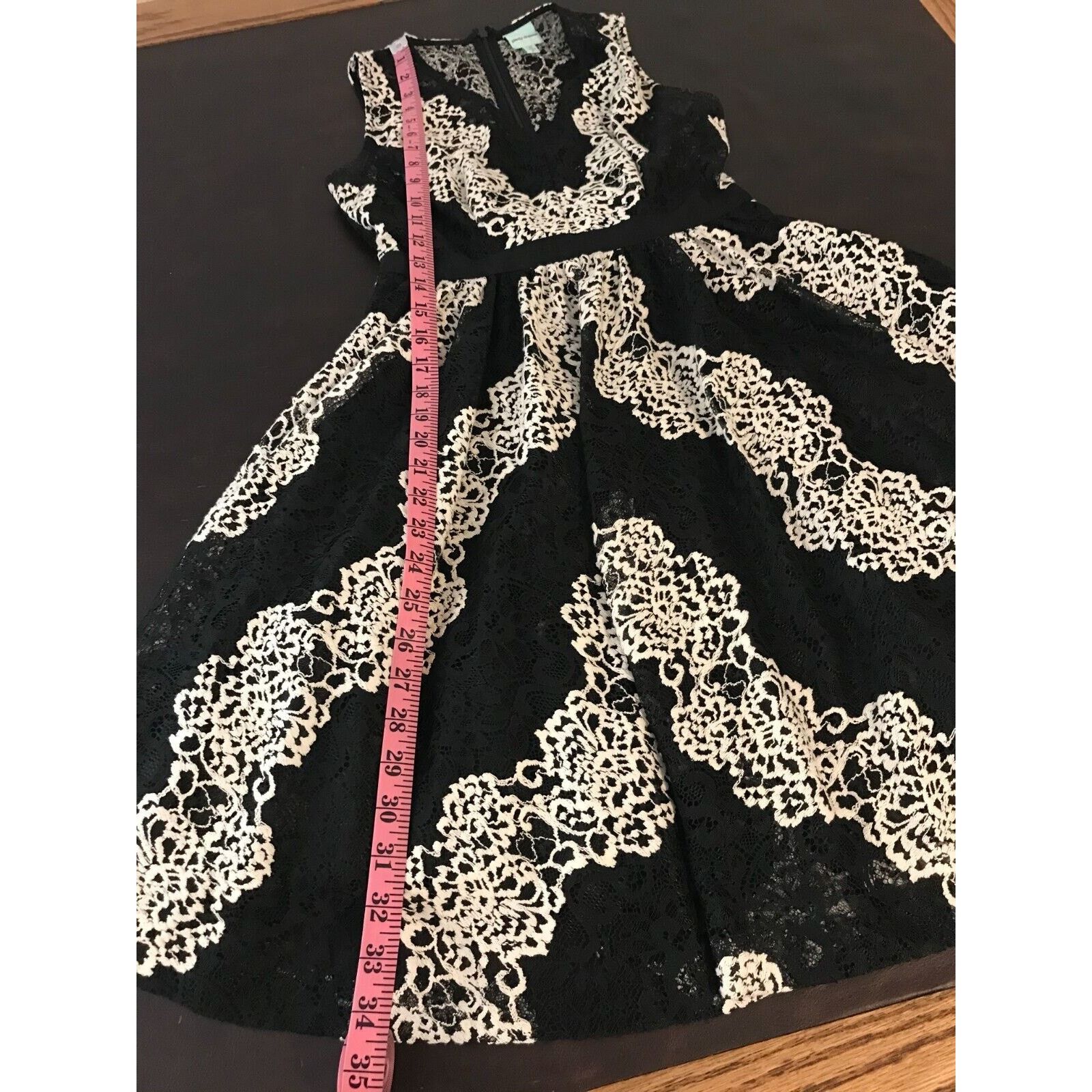 Anthropologie Plenty by Tracy Reese Black White Fit & Flare Dress Size XS / US 0-2 / IT 36-38 - 7 Thumbnail