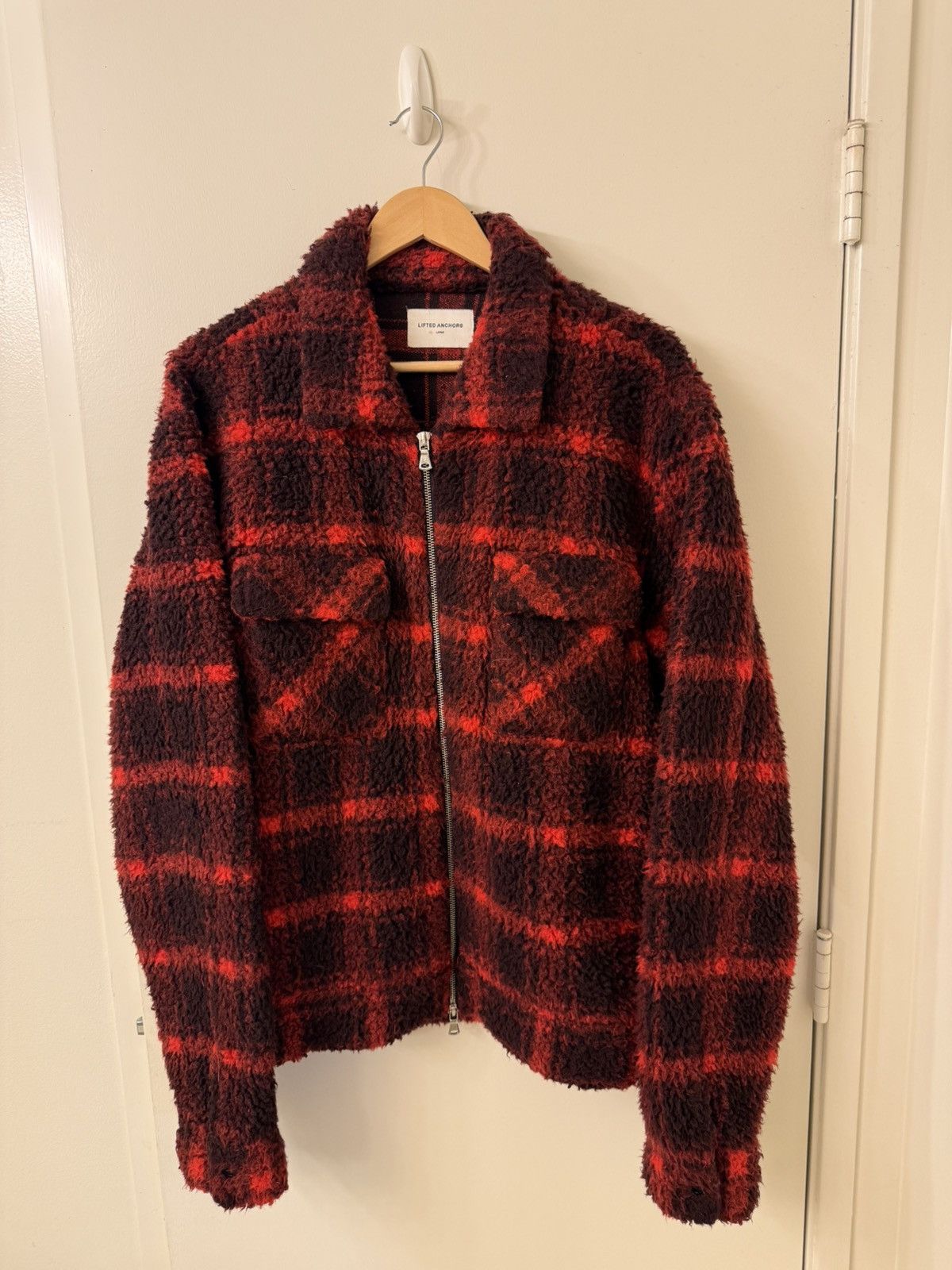 Lifted Anchors LIFTED ANCHORS MEN PRINCE FLANNEL JACKET (RED / BLACK) Size US L / EU 52-54 / 3 - 1 Thumbnail