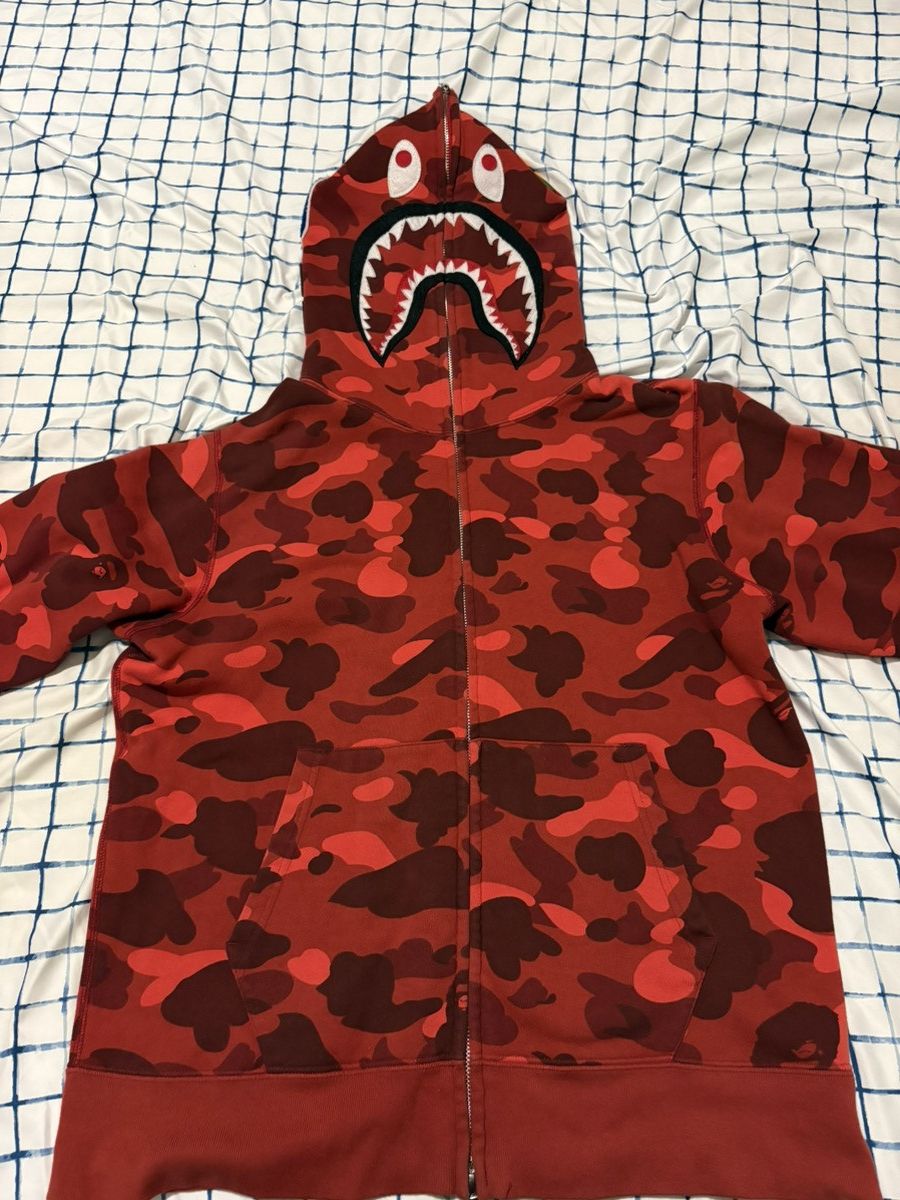 Bape Red Bape zip up hoodie Size US L / EU 52-54 / 3 - 1 Thumbnail
