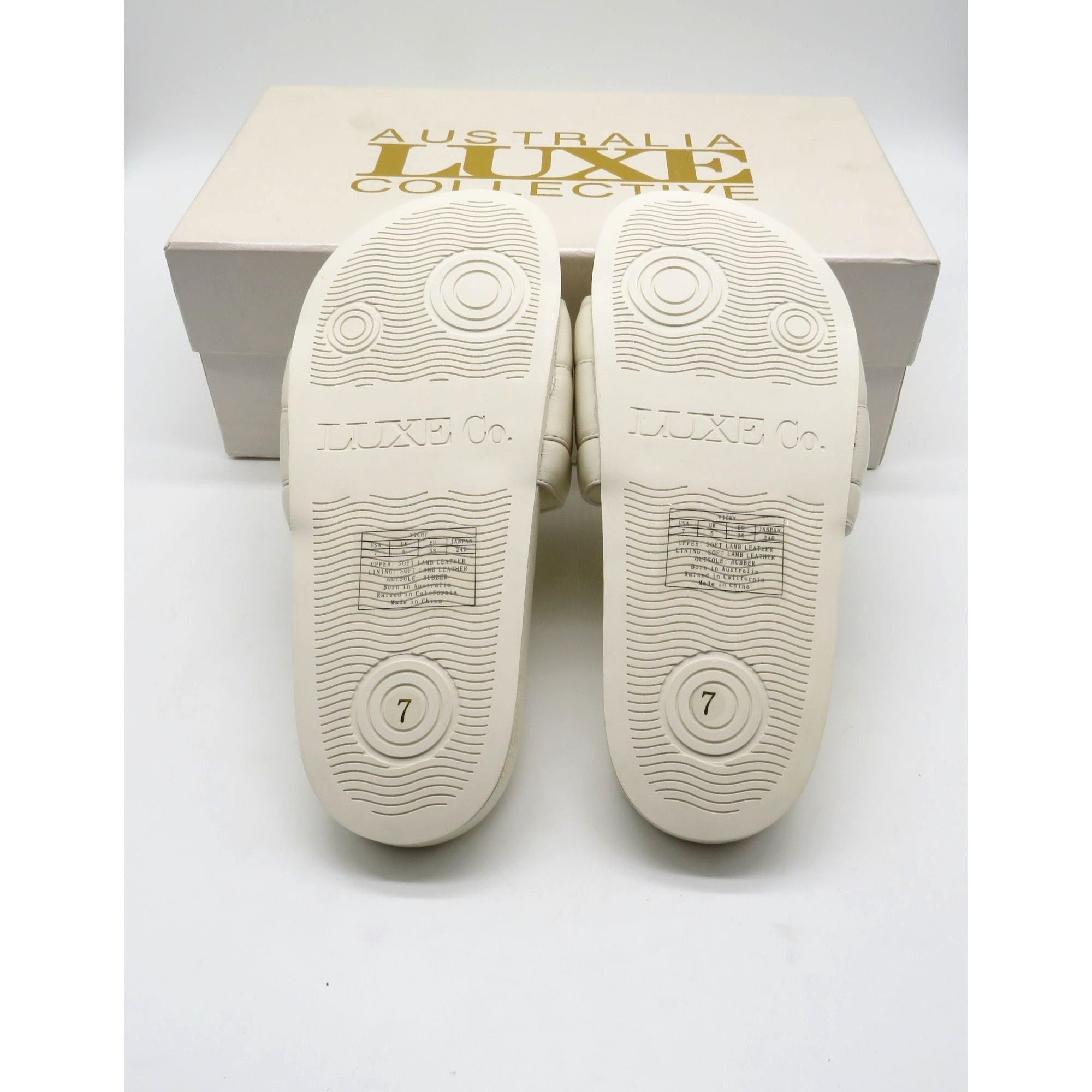 Other Australia Luxe Collective Vichy Cream Slides Sandals Womens Size US 7 / IT 37 - 9 Thumbnail