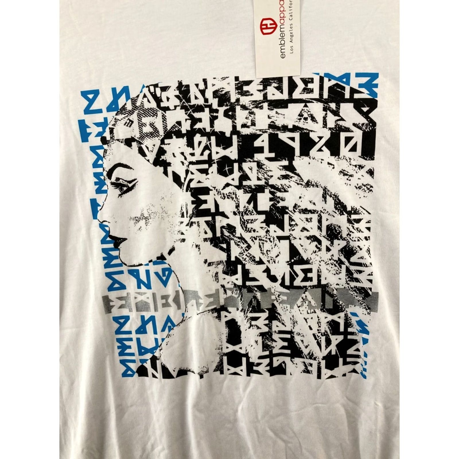 Vintage Emblem Apparel Graphic Print Runes TShirt 2XL White NWT Mens Women Size XXL / US 16-18 / IT 52-54 - 4 Thumbnail