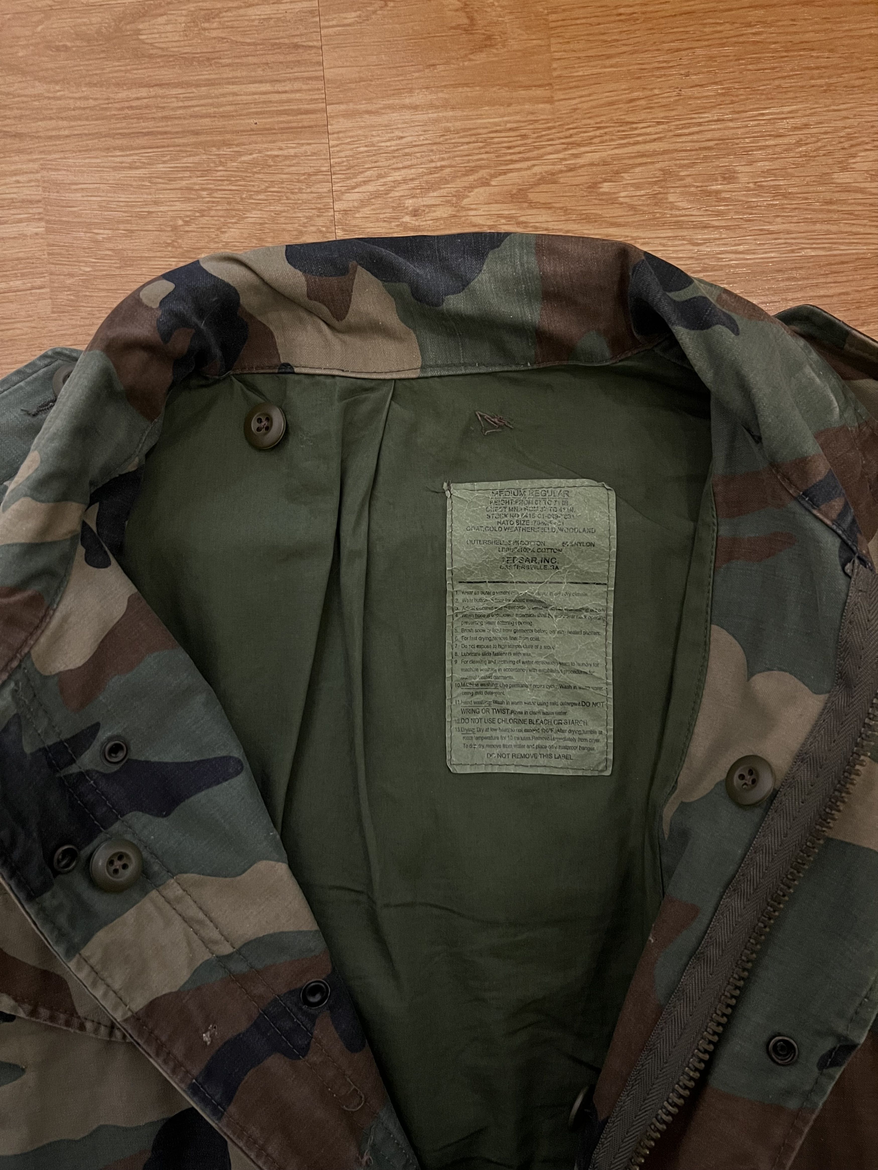 Other Original Camouflage M65 US Military Army Field Jacket Size US L / EU 52-54 / 3 - 8 Thumbnail