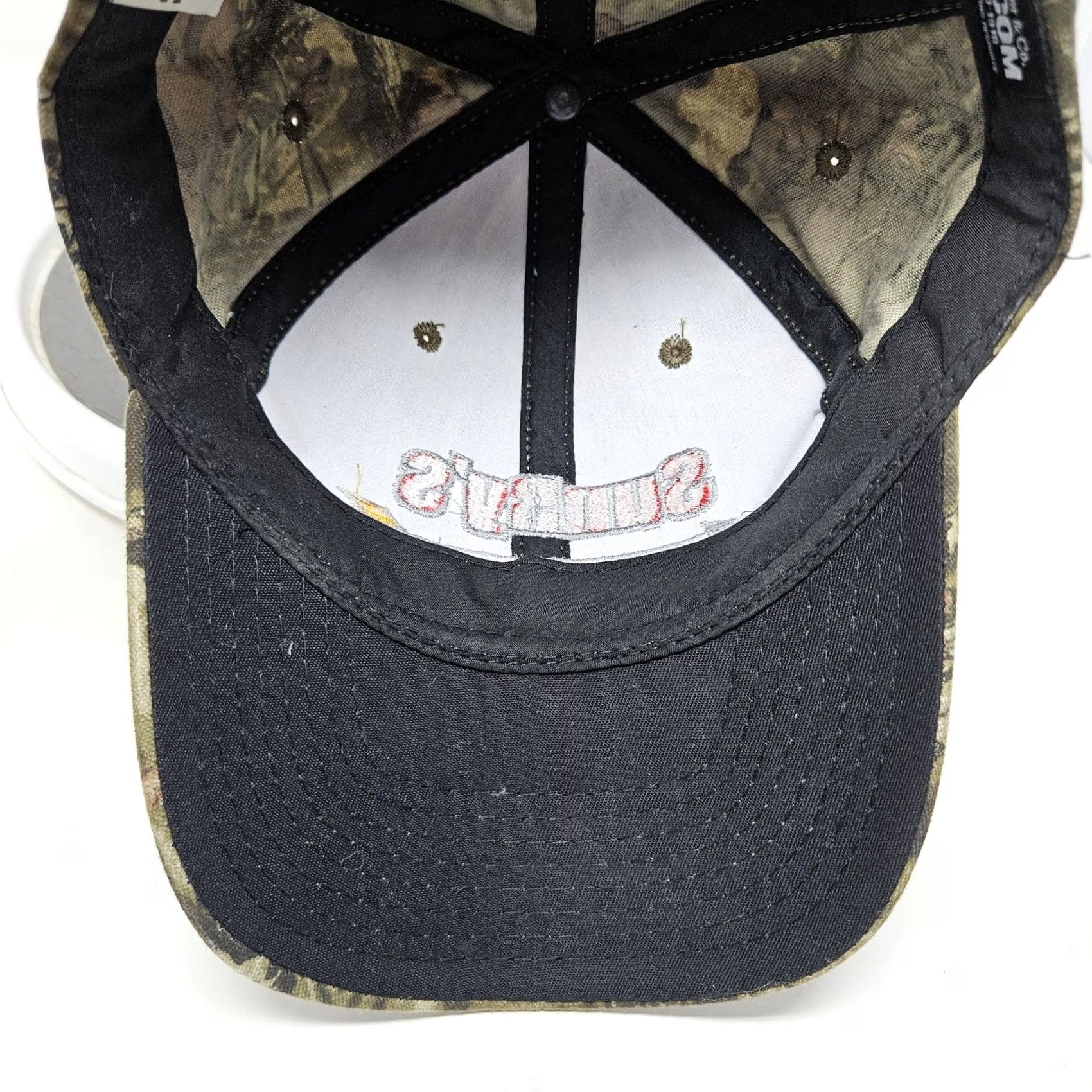 Vintage SunRy's Archery and Outdoors Hat Cap Strap Back Mens One Size Camo Embroidered Adjustable Green Camouflage Hunting Baseball Cap Size ONE SIZE - 6 Thumbnail