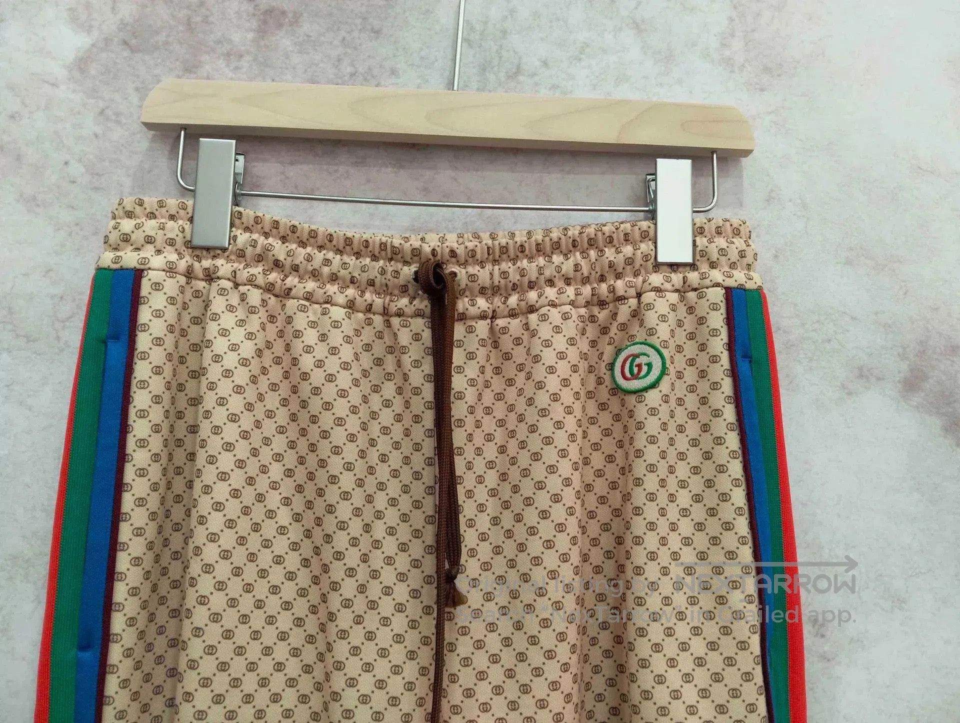 Gucci Beige Patterned Casual Pants with Side Stripes. Size US 34 / EU 50 - 6 Thumbnail