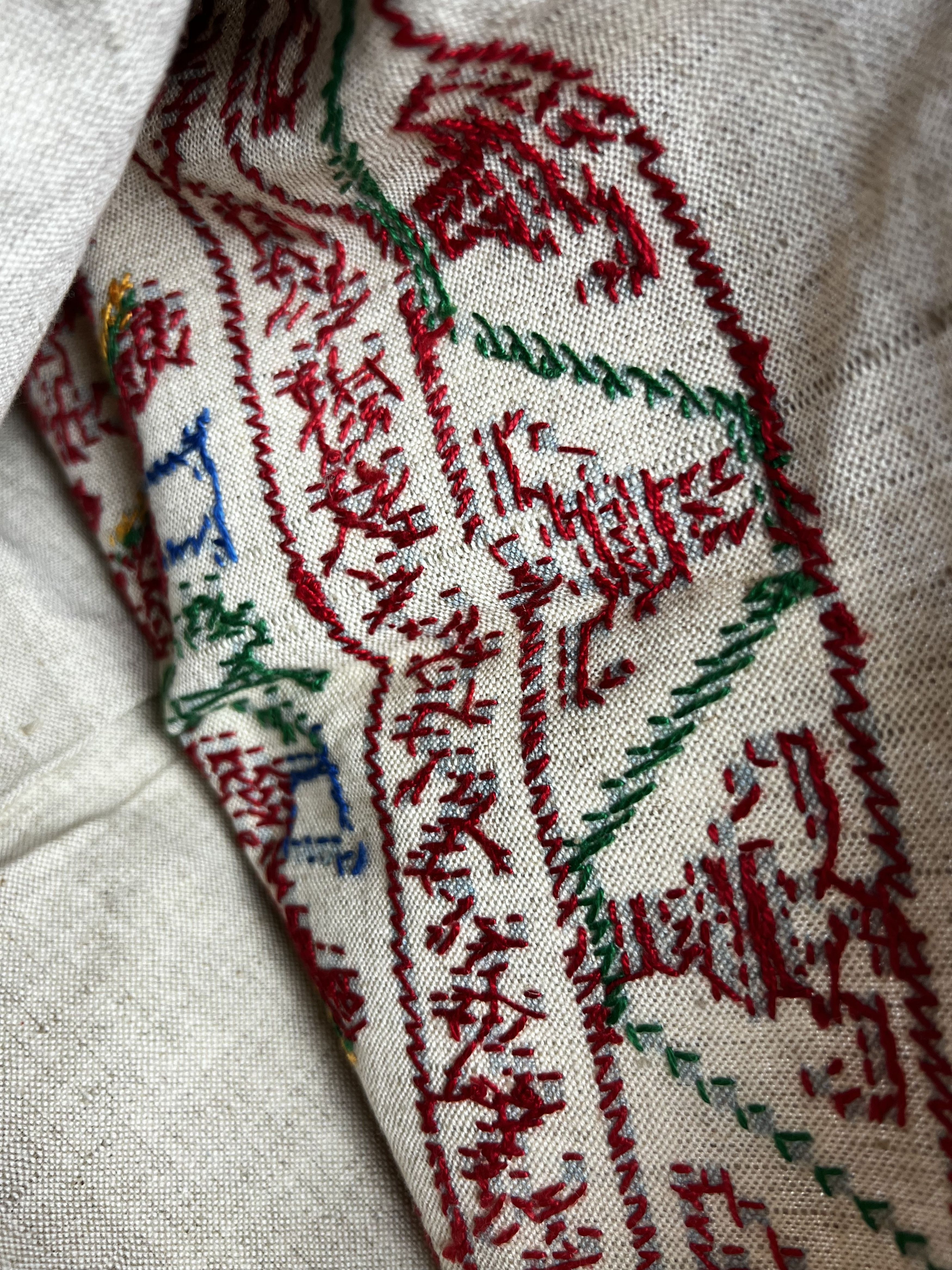 Vintage Vintage Needle Point Cross Stitch Throw Pillow Case Size ONE SIZE - 14 Thumbnail