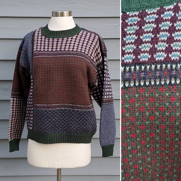 Vintage × Woolrich Woolen Mills Vintage 90s y2k Woolrich Fair Isle lcelandic Ski Sweater Size M / US 6-8 / IT 42-44 - 3 Thumbnail