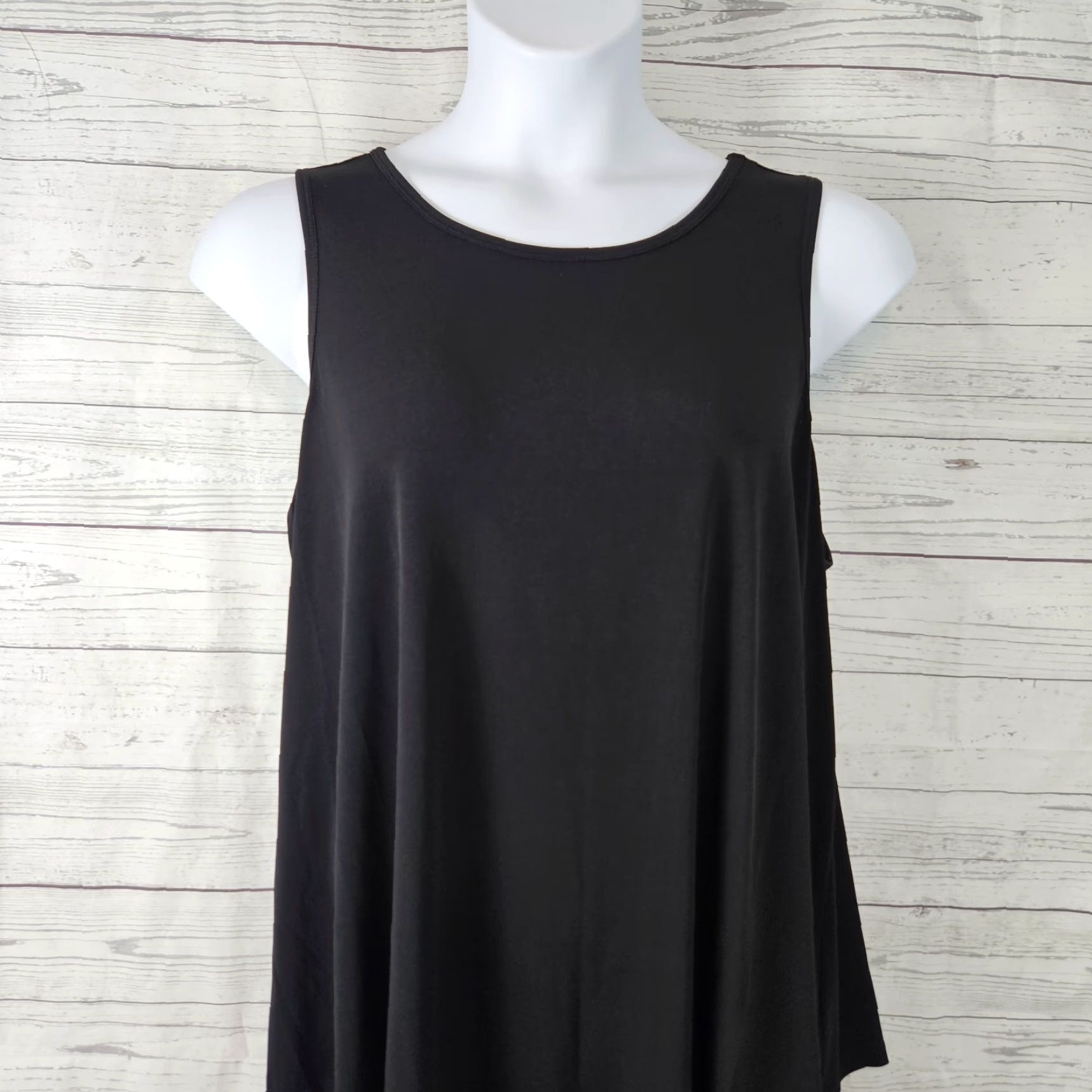 Torrid Torrid Tank Top Womens 3X Solid Black Polyester Blend Sleeveless Beach Summer Basic Shirt Womens Size XXL / US 16-18 / IT 52-54 - 2 Thumbnail