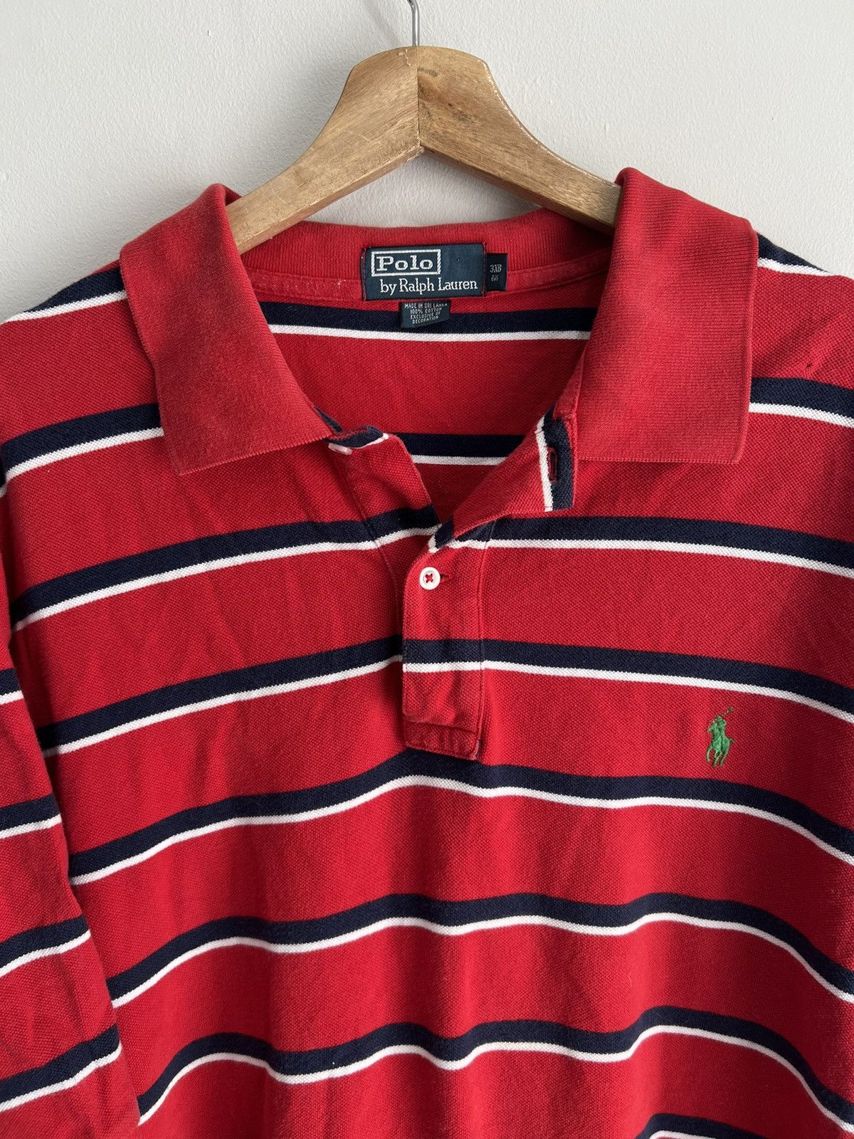 Polo Ralph Lauren Vintage 90s Ralph Lauren Polo Shirt Striped pony 3xl Size US XXL / EU 58 / 5 - 3 Thumbnail