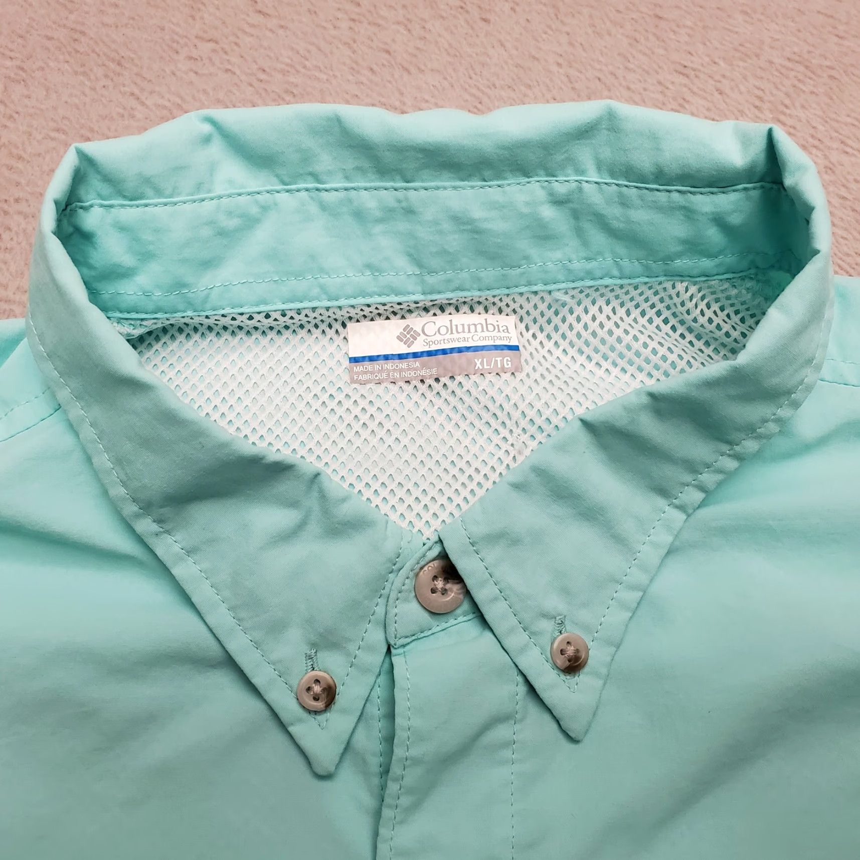 Vintage Columbia Performance Fishing Gear Shirt Men XL Turquoise Omni Shade Vented Nylon Shirt Size US XL / EU 56 / 4 - 4 Thumbnail